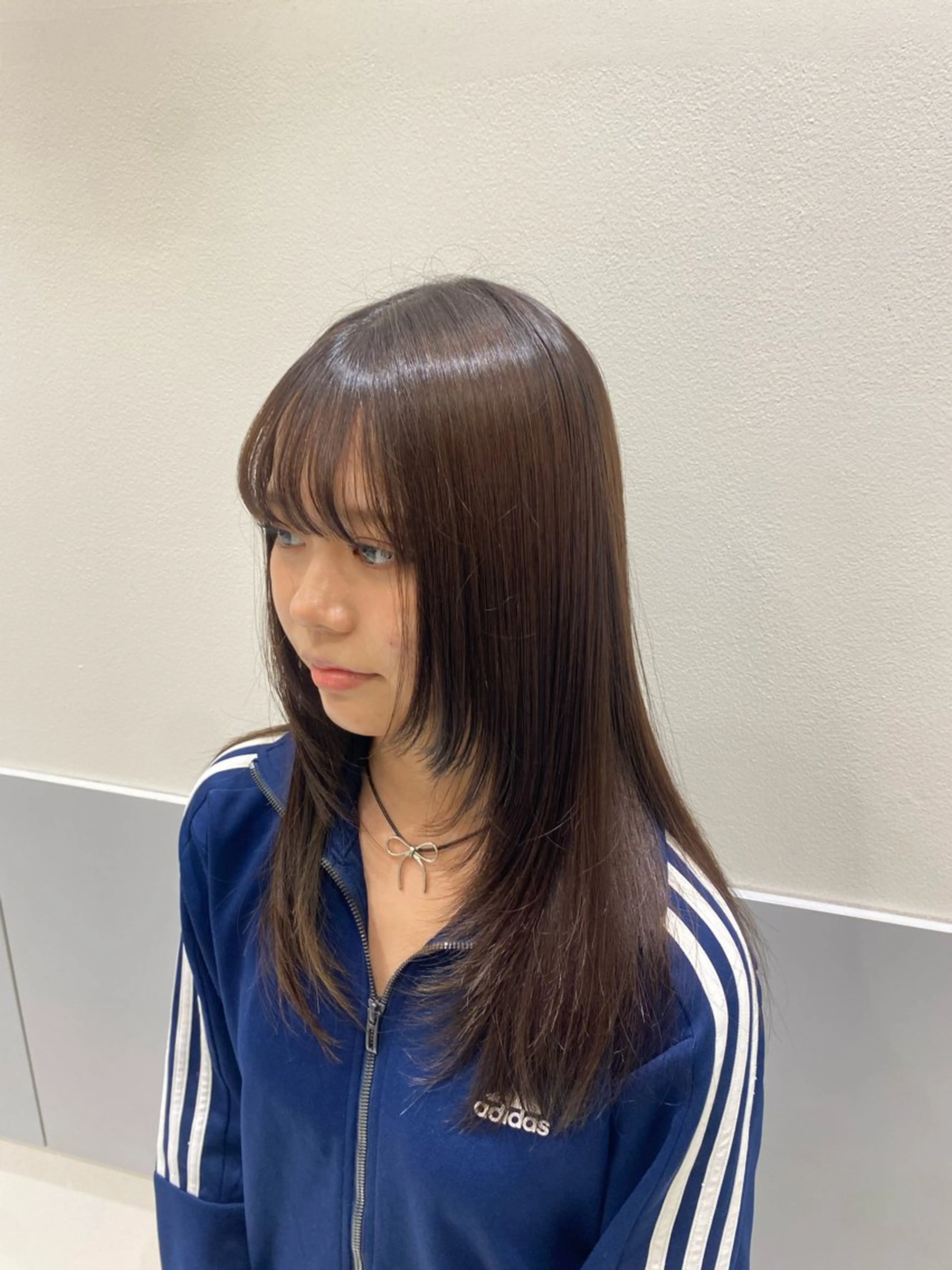 ロング 顔まわりレイヤー レイヤーカット 🌟メンズ/ミニボブ Marin💟のヘアスタイル