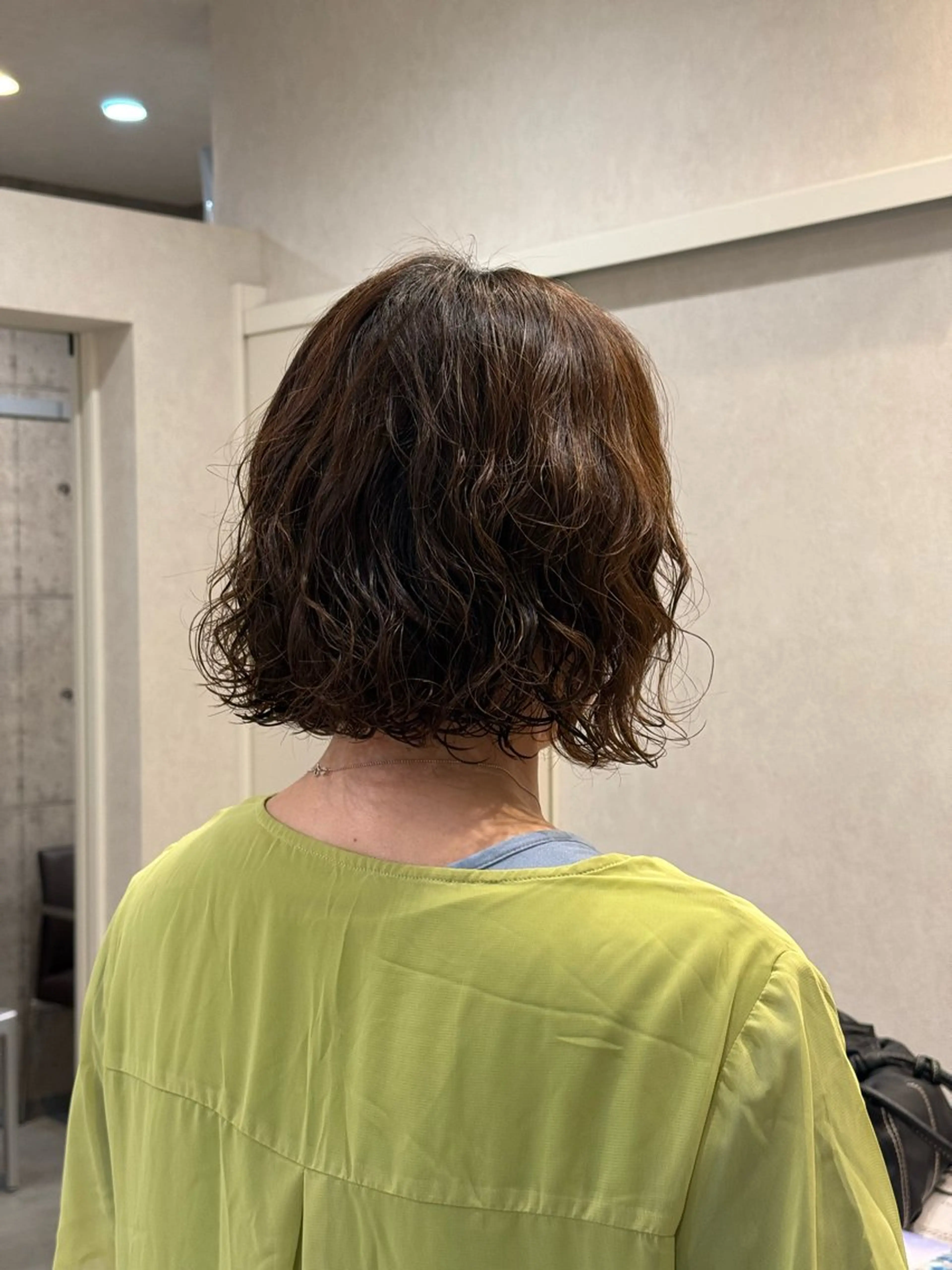 ミディアム パーマ 山元 くるみのヘアスタイル