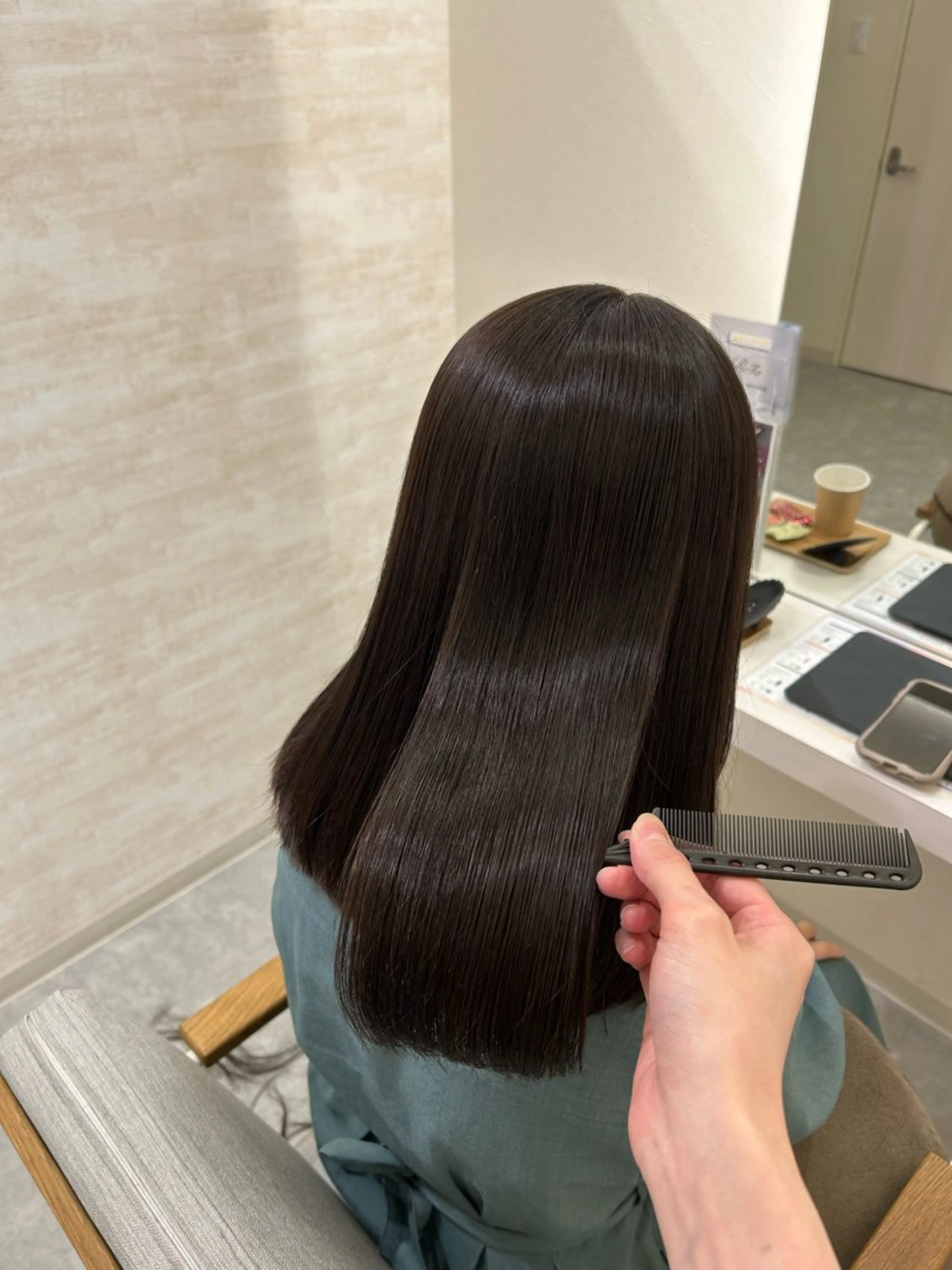 ミディアム 髪質改善 縮毛矯正 カット 縮毛矯正 トリートメント 髪質改善&ヘアケア /菊池琉那のヘアスタイル