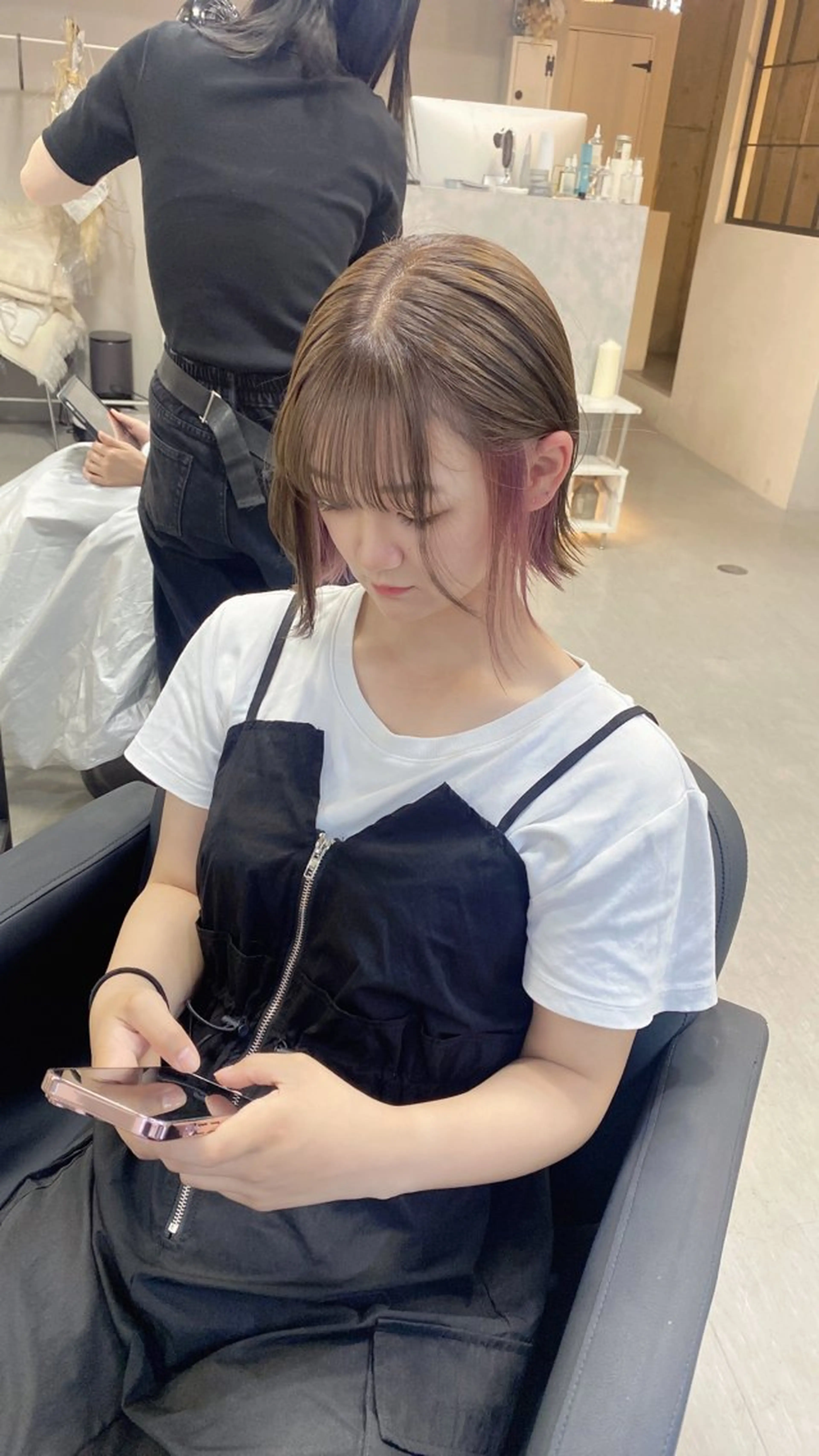 カラー ベージュカラー ピンクカラー ‎XELM高崎‎‎‎ ‎‎🤍Kyoka‎のヘアスタイル