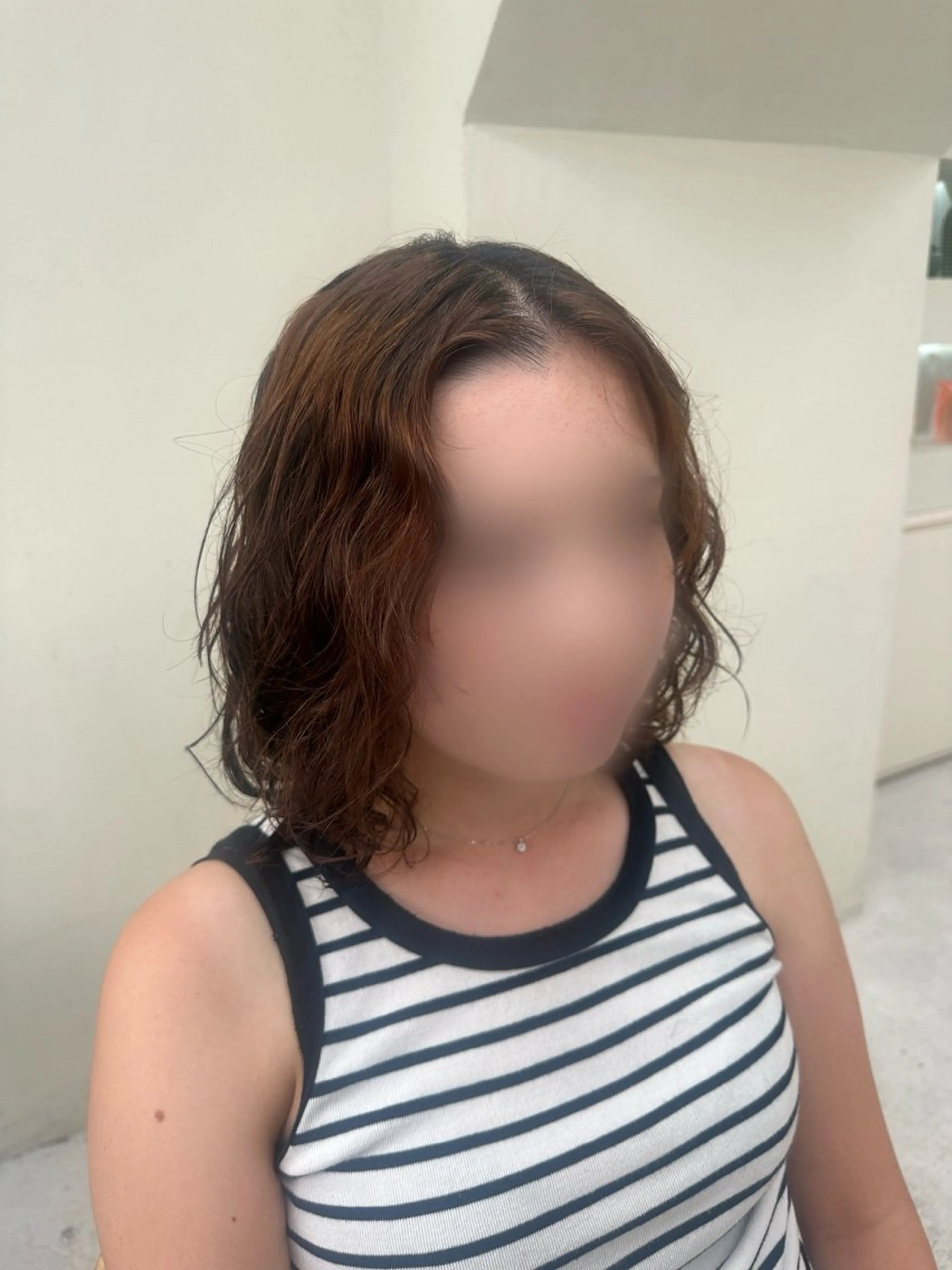 ミディアム パーマ 赤熊 咲良 🦔ྀིのヘアスタイル