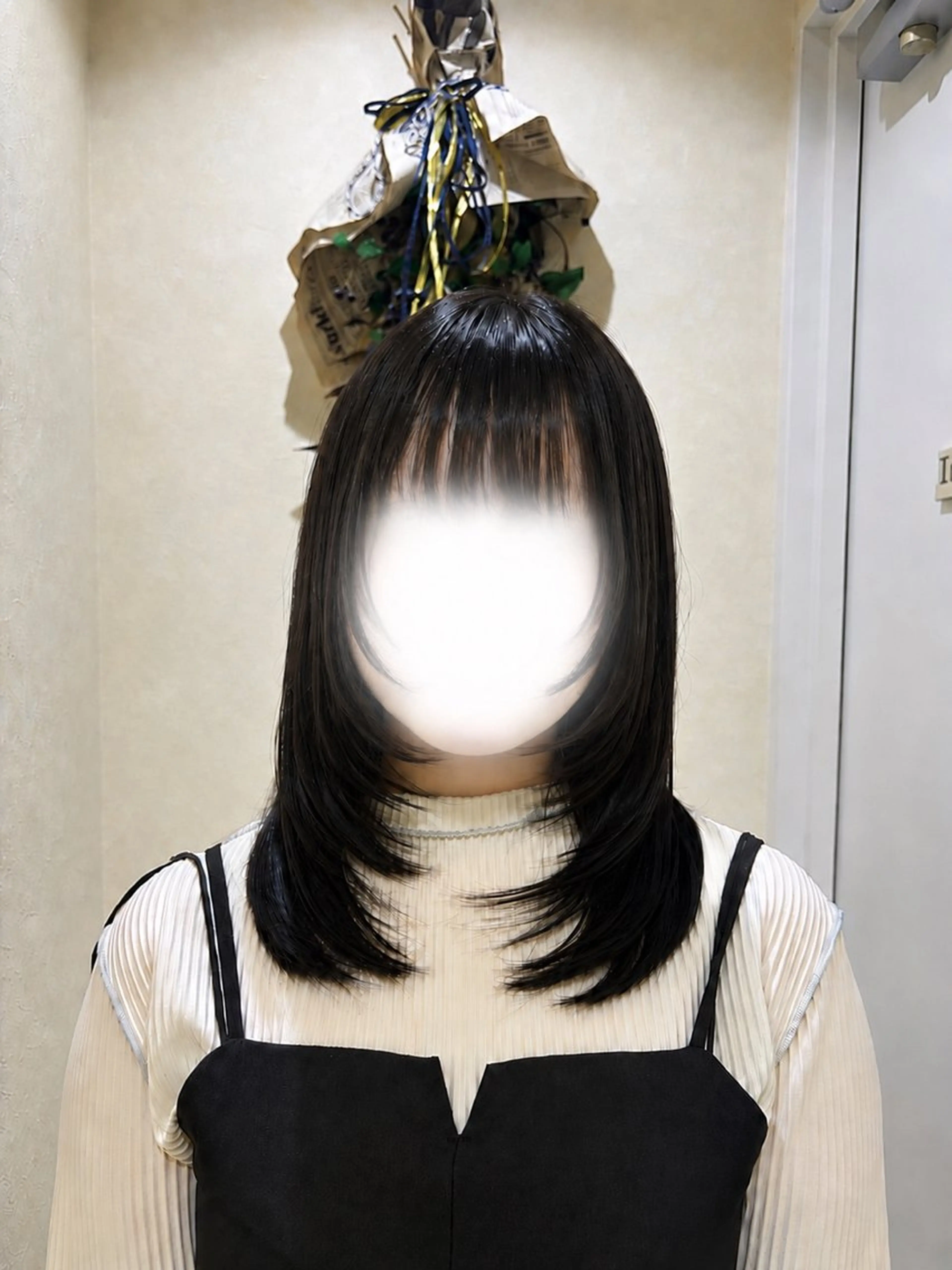ミディアム カラー 顔周りカット レイヤーカット カット ヘアカラー トリートメント 艶髪/縮毛矯正/ レイヤー/栄/あやかのヘアスタイル