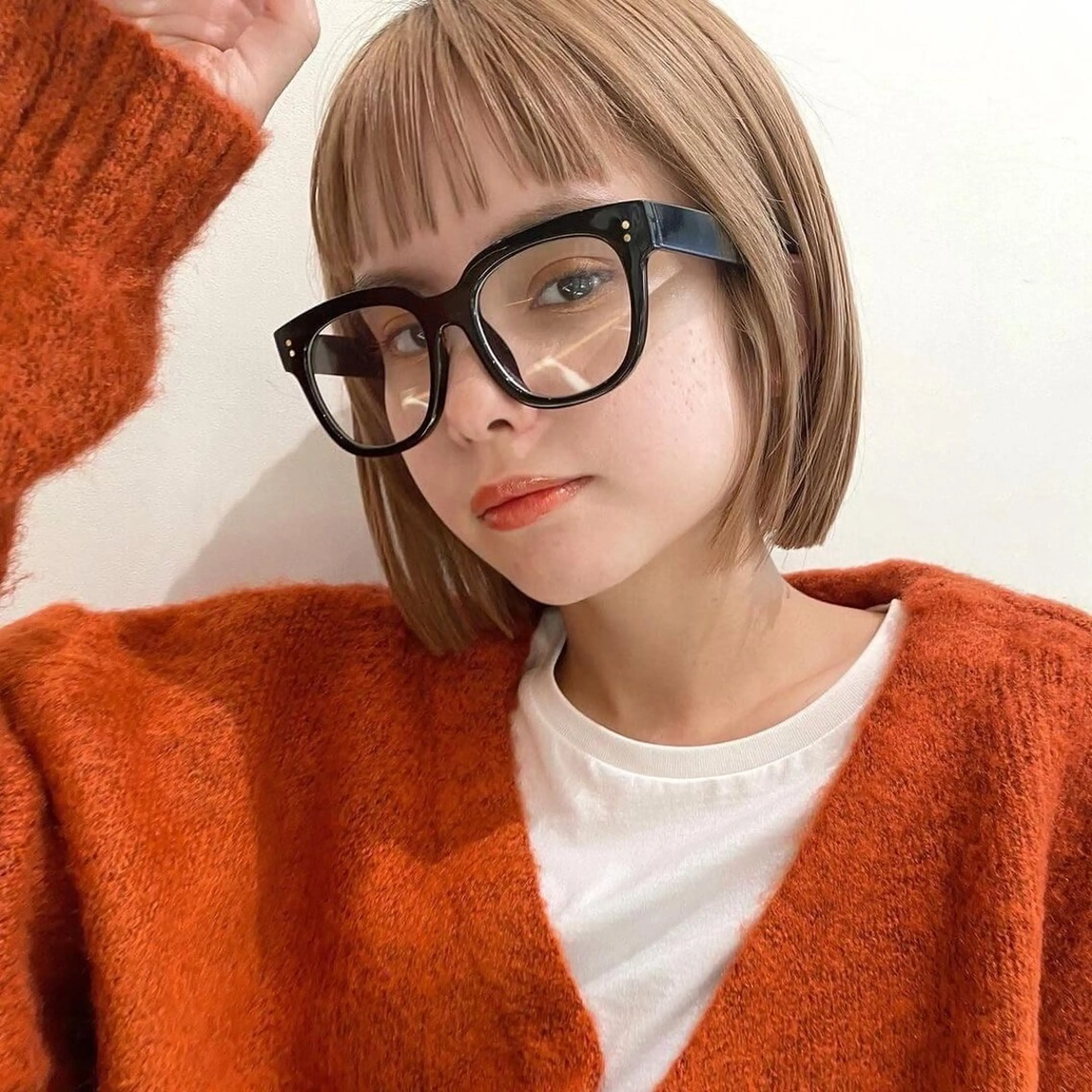 ミディアム 似合わせカット オン眉 似合わせcut ◎ 倉橋実咲のヘアスタイル