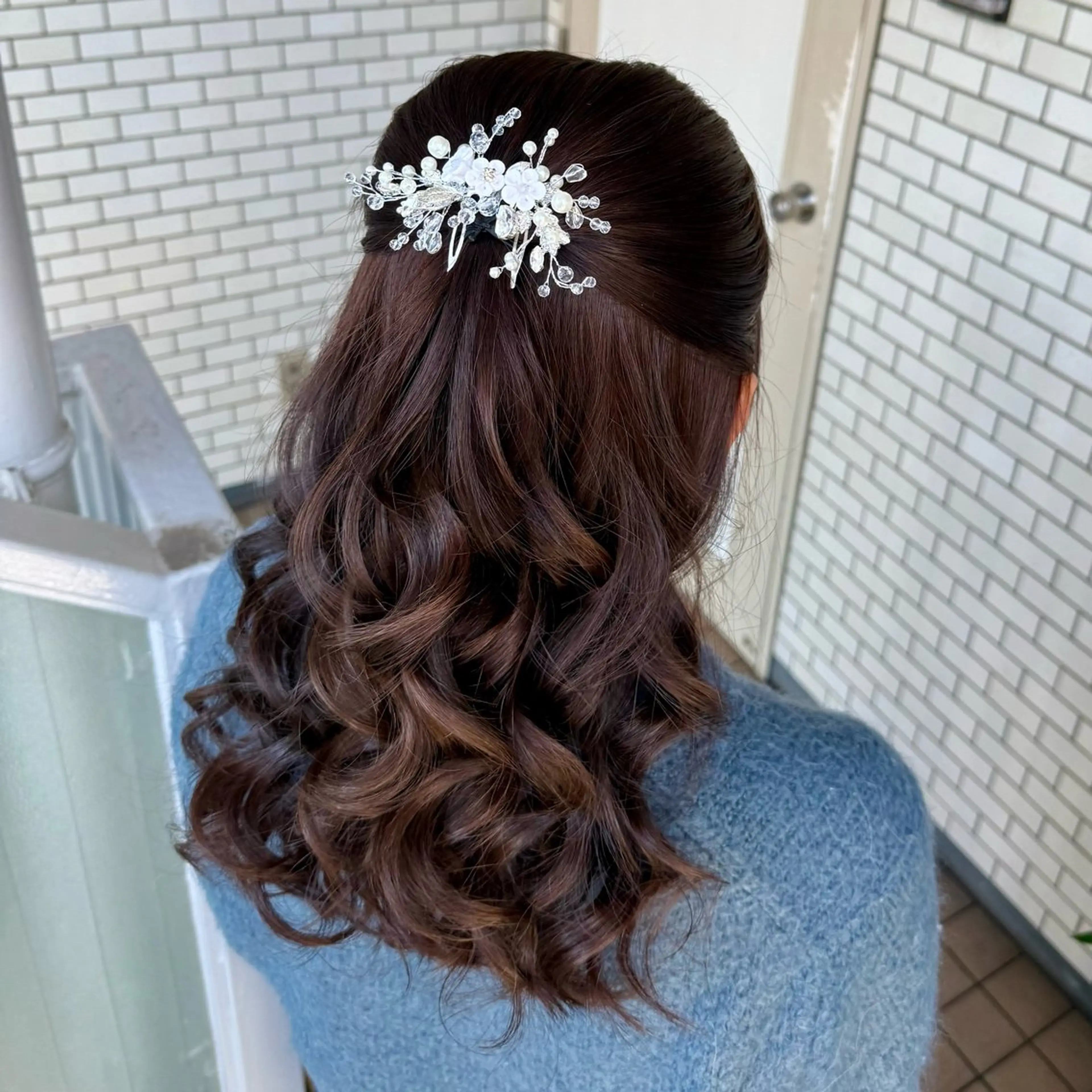 ロング ヘアアレンジ 成人式 ハーフアップ 結婚式・ブライダル 褒められヘアメイク /‎ボブ女子🐶みおのその他イメージ