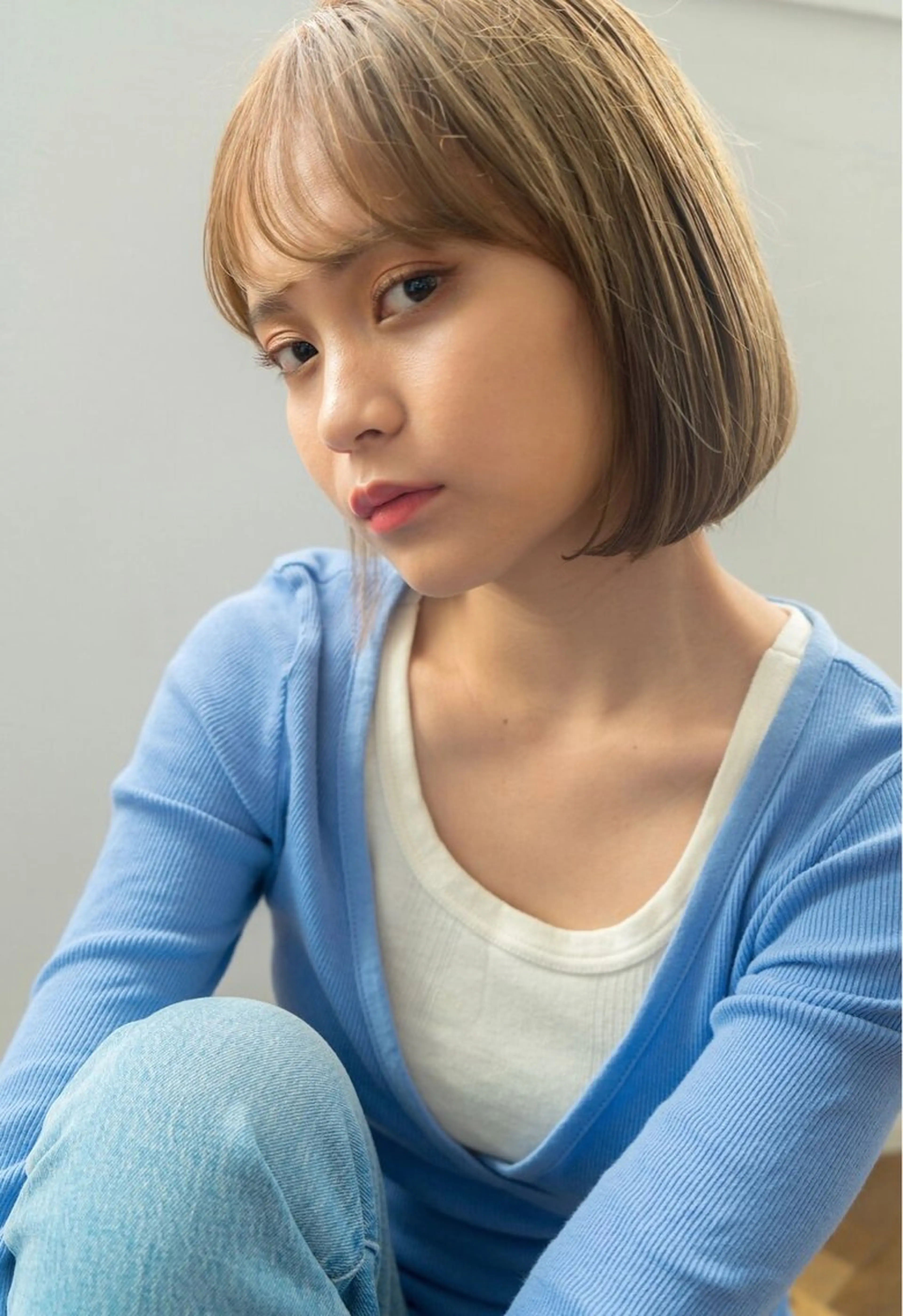 ミディアム カラー ヘアカラー 津田 貫佑のヘアスタイル