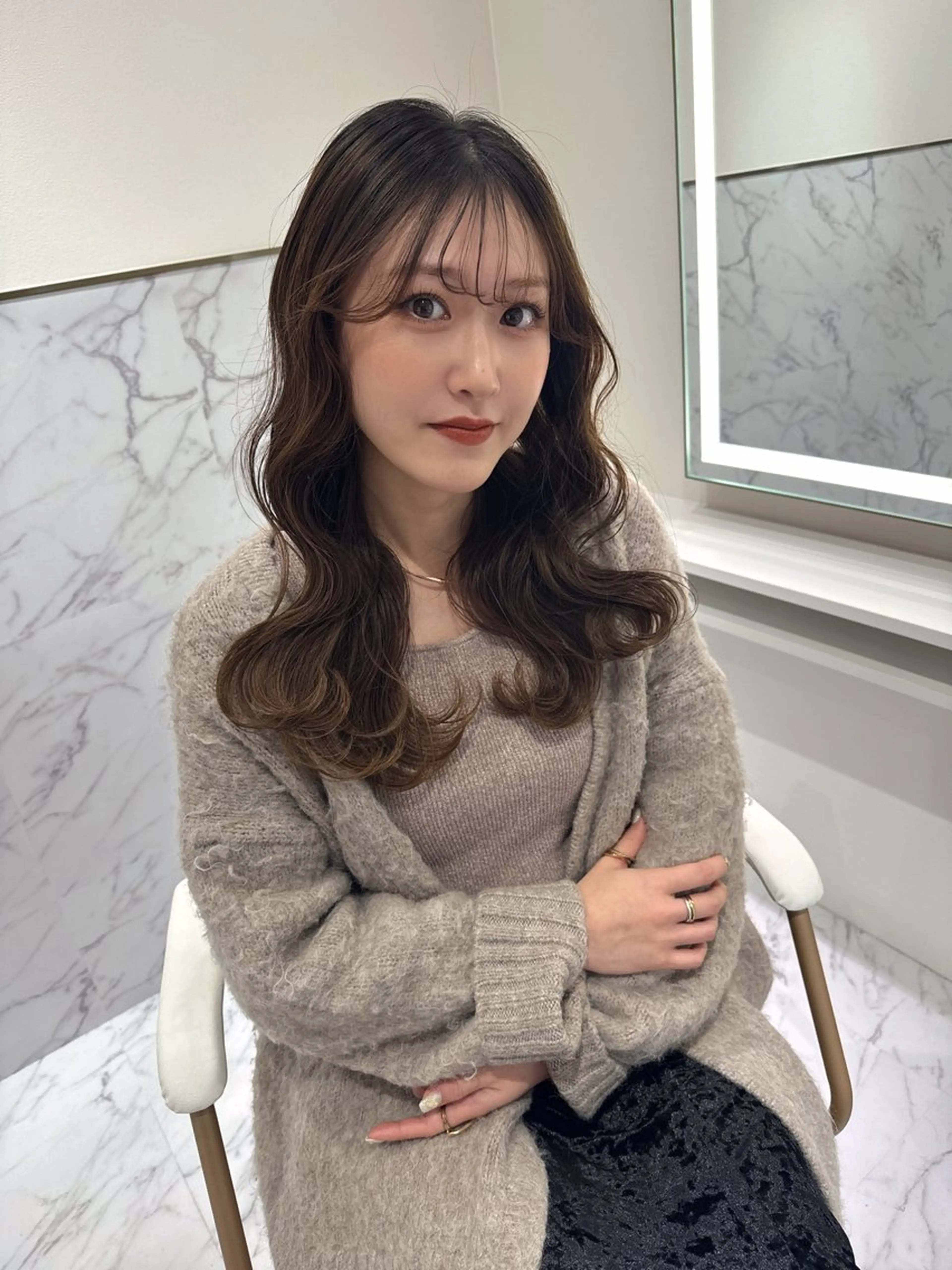 ロング カラー ヘアカラー ParveMix🍀 藤原愛未のヘアスタイル