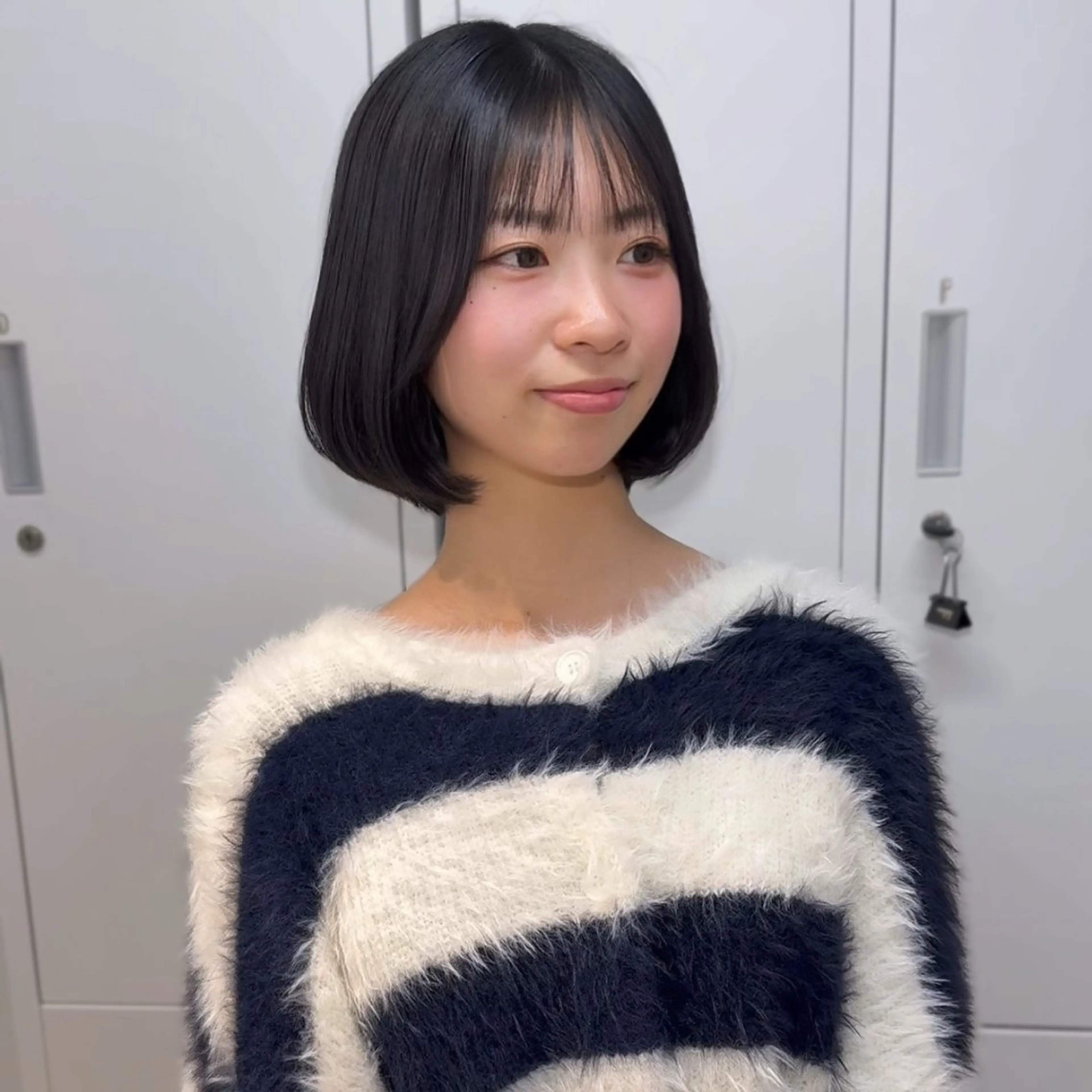 ショート ボブ 韓国風ヘア 縮毛矯正 ストンボブ/ 縮毛矯正/岩澤脩太のヘアスタイル