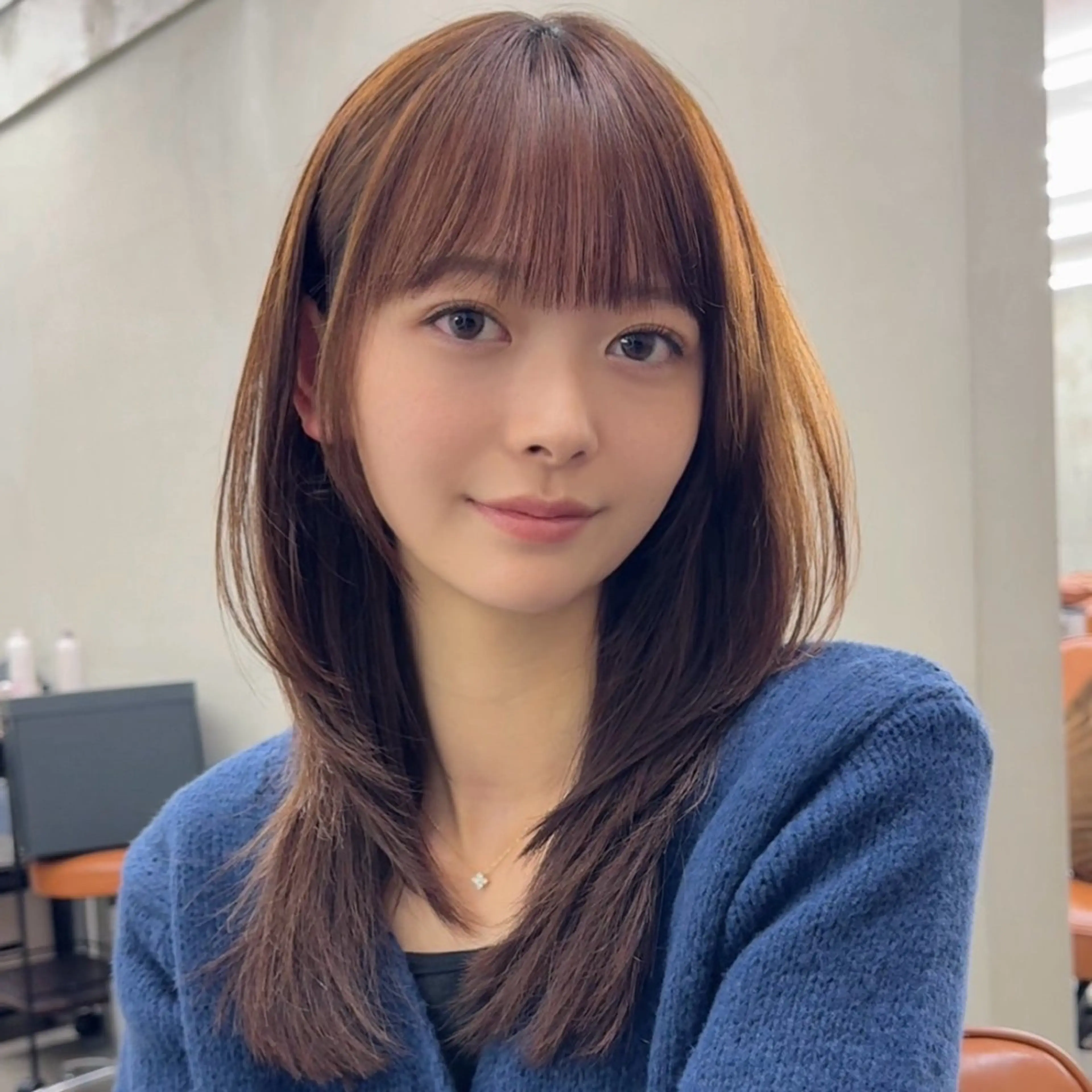 セミロング カラー ハッシュカット レイヤーカット 柔らかいレイヤー🌿 大人ヘア/みっきーのヘアスタイル