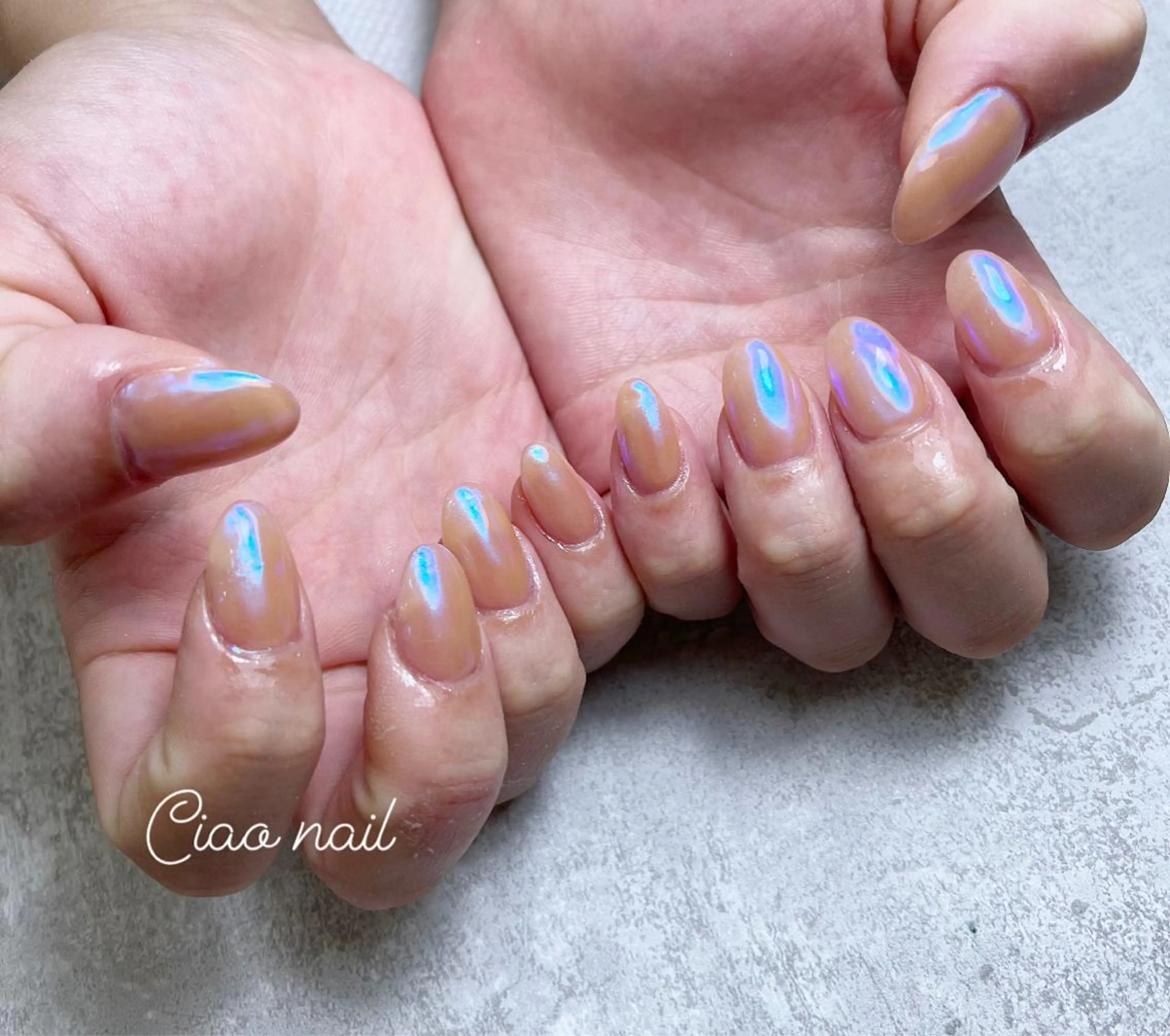 ネイル オーロラネイル #Amin nail salonのネイルデザイン