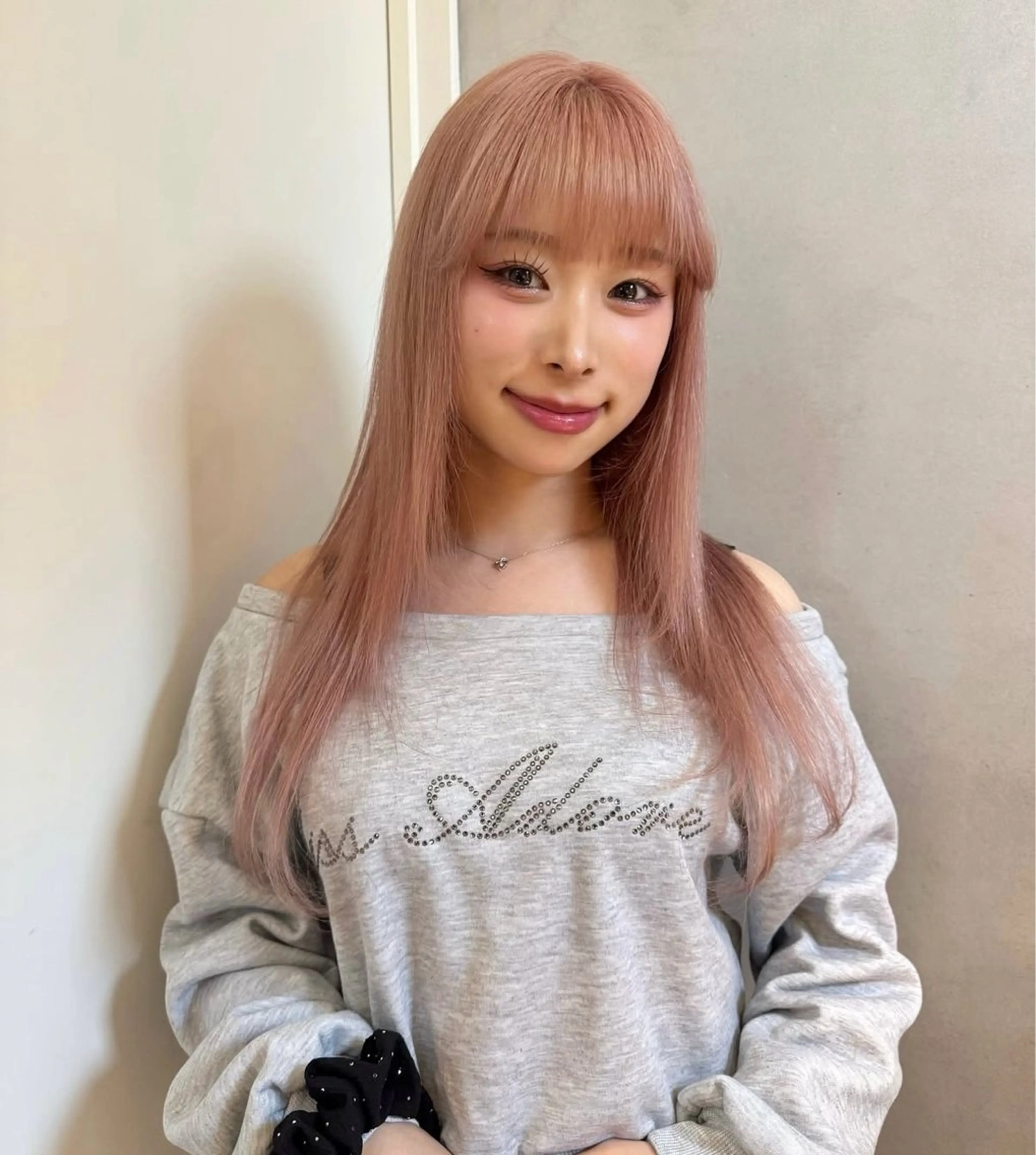 セミロング カラー ヘアアレンジ 縮毛矯正履歴からの ブリーチ /mamiのヘアスタイル