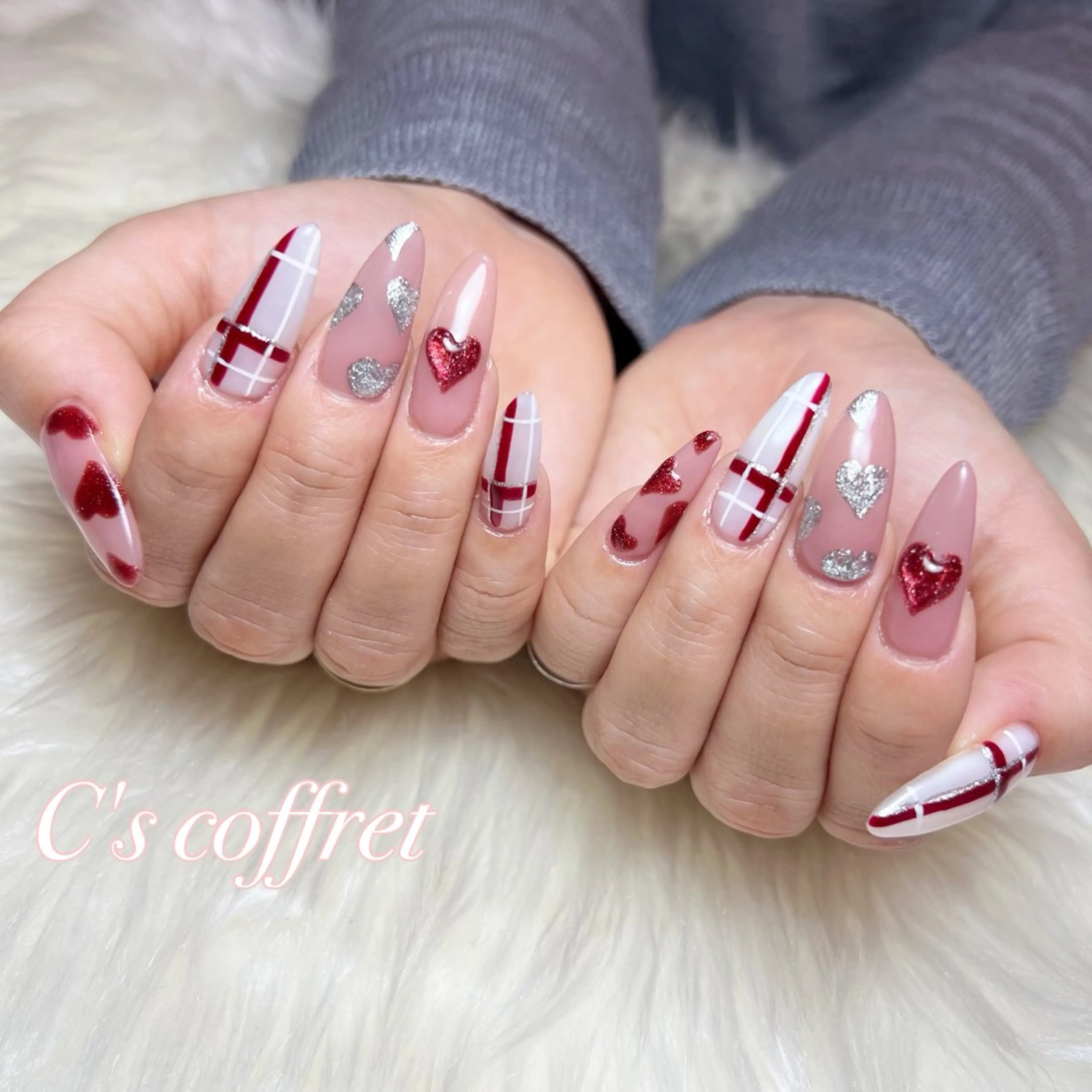 ネイル バレンタイン C's coffretのネイルデザイン