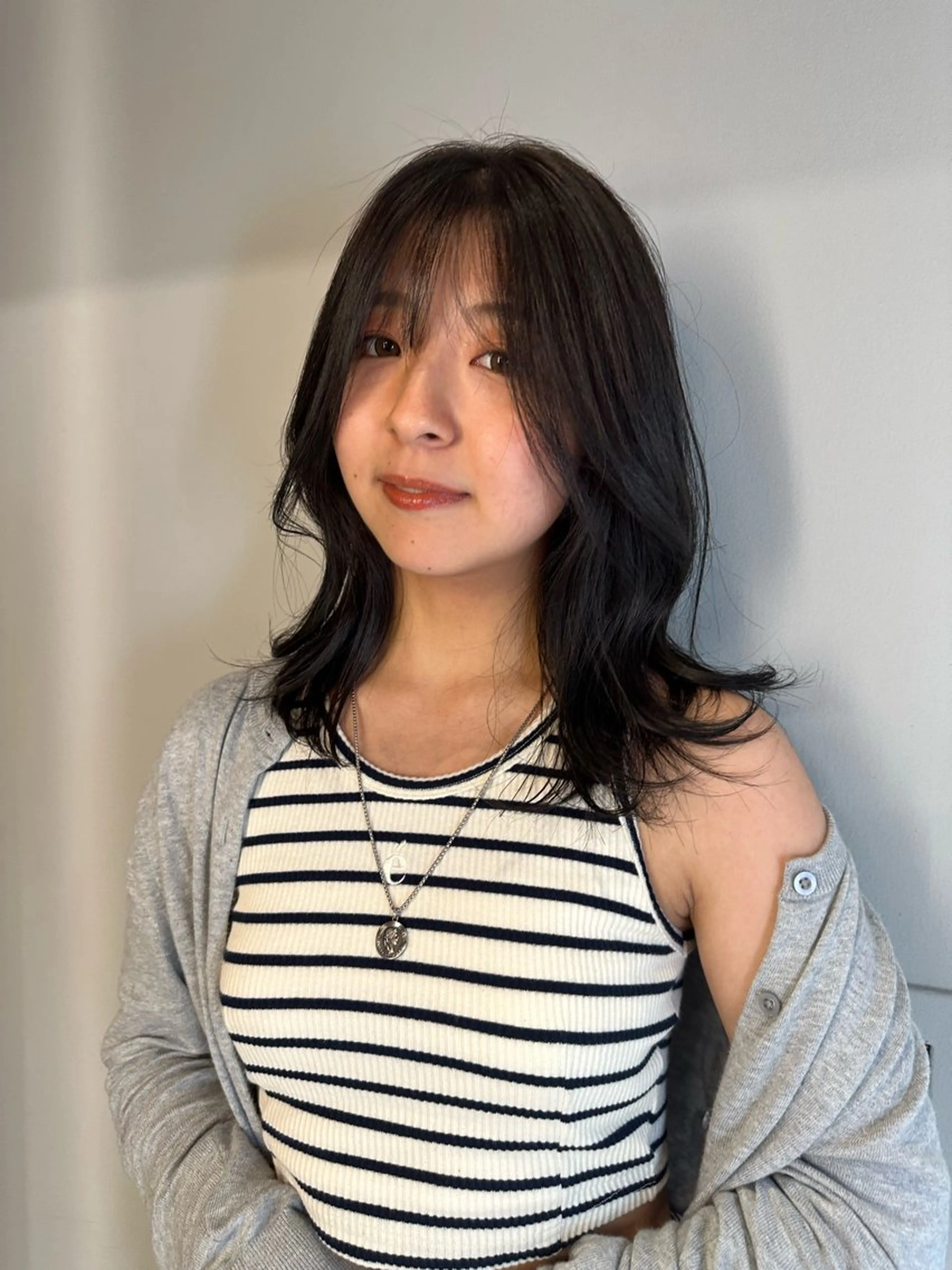 【就活前👩🏻/地毛風🫧/韓国風🌸】透明感たっぷりトーンダウンカラー(シャンプースタイリング込)の写真