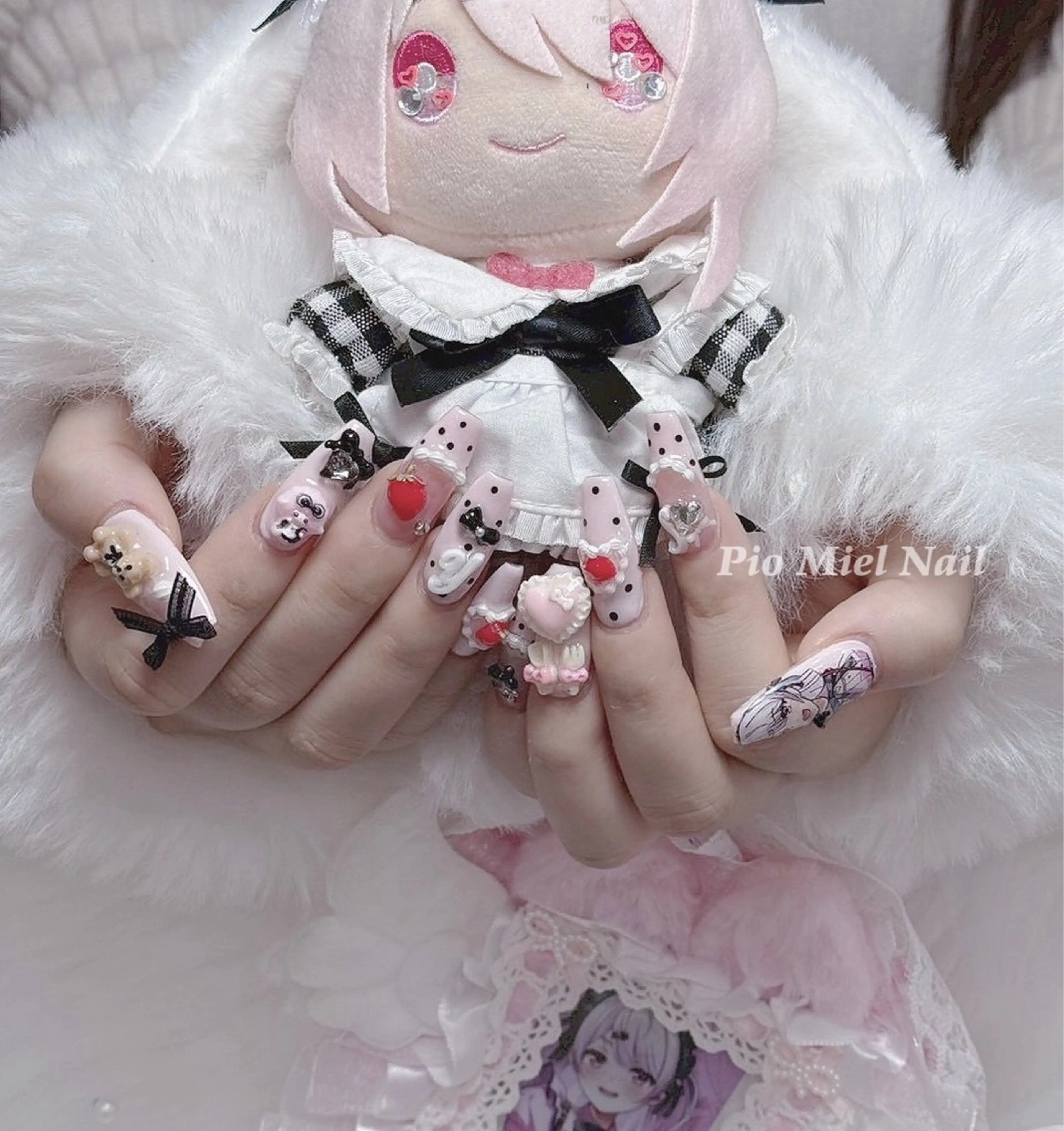 ネイル ハンドネイル HANA 長さだしのネイルデザイン