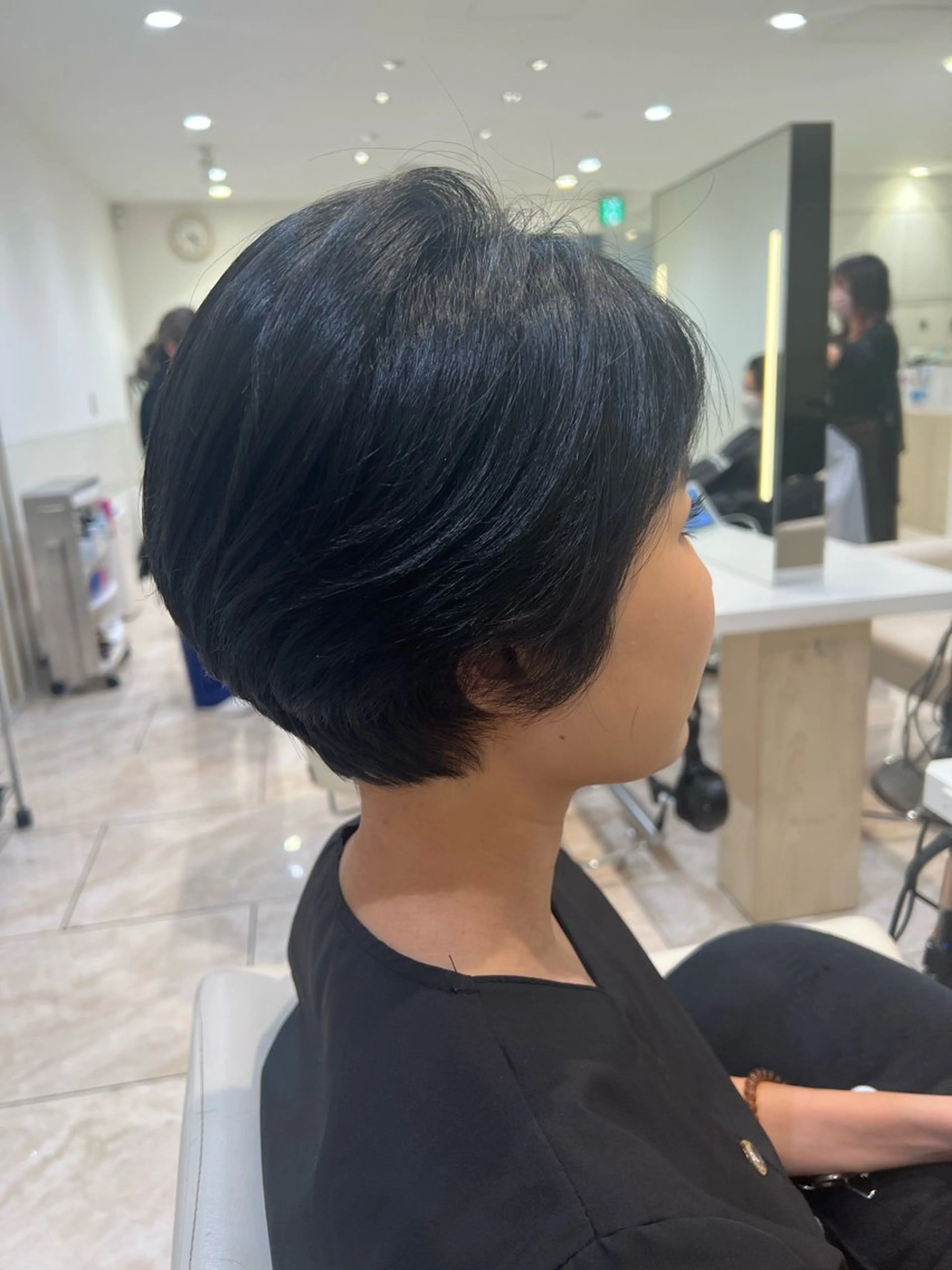 ショート ヘアカラー トリートメント 縮毛矯正/ショート 長岡/姉崎宏実🌿のヘアスタイル
