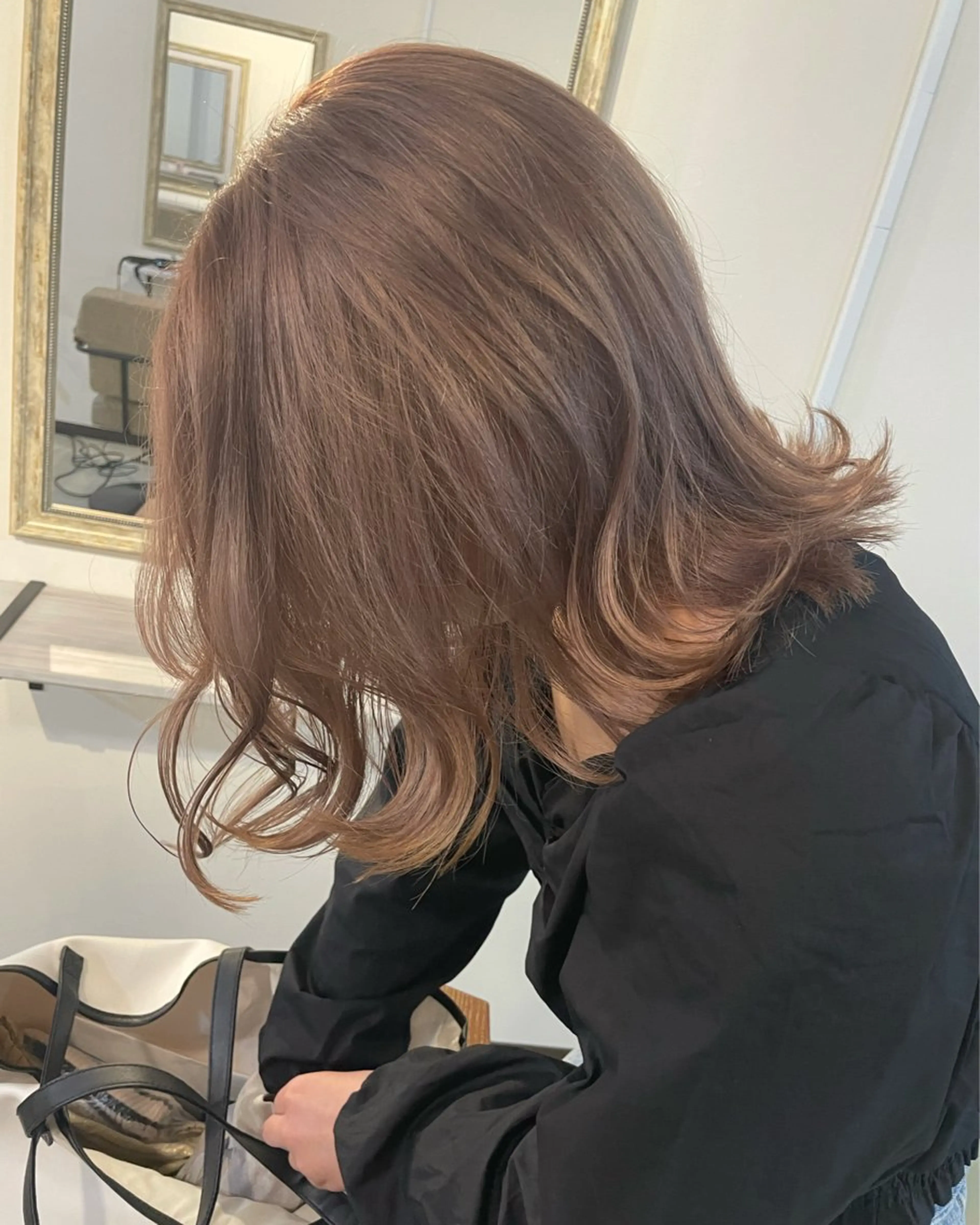 カラー ベージュカラー ミルクティーベージュ ヘアカラー Sherry/R 三川町　木村祐里奈のヘアスタイル