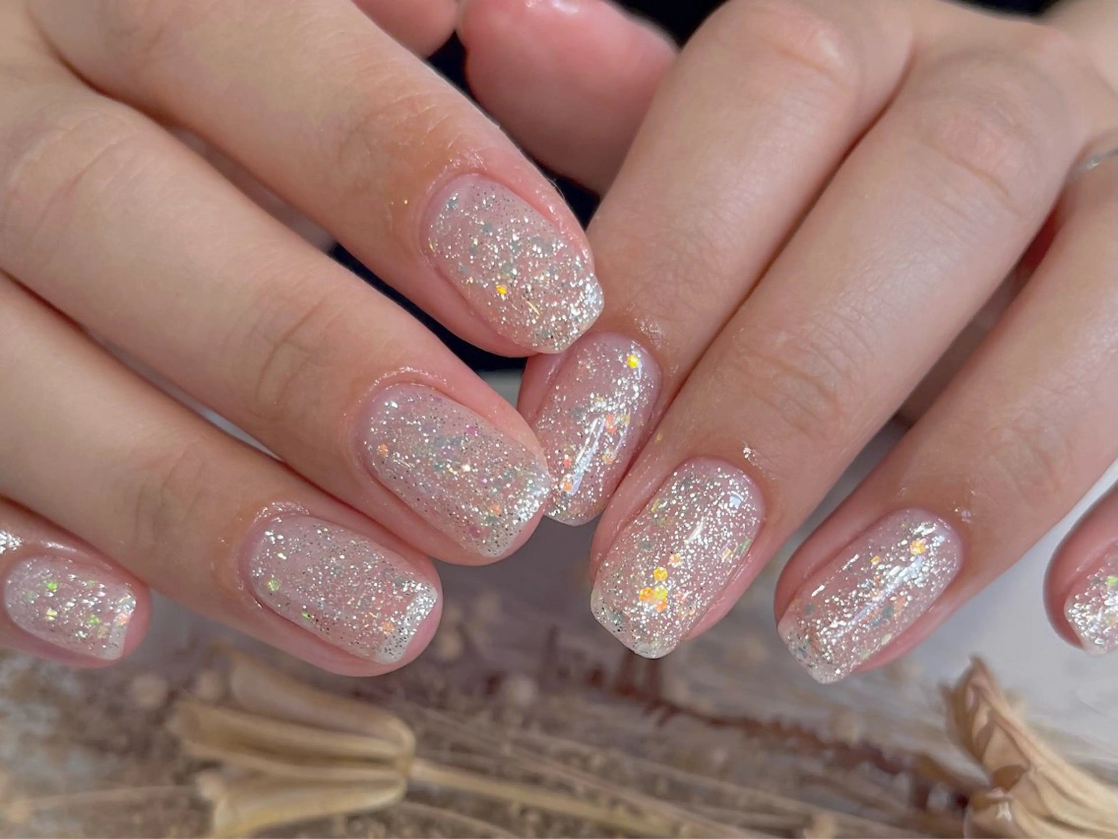 ネイル ラメ(グリッター) 冬ネイル Queen nail所属・QUEENＮA IＬ JR寺田町1分のネイルデザイン