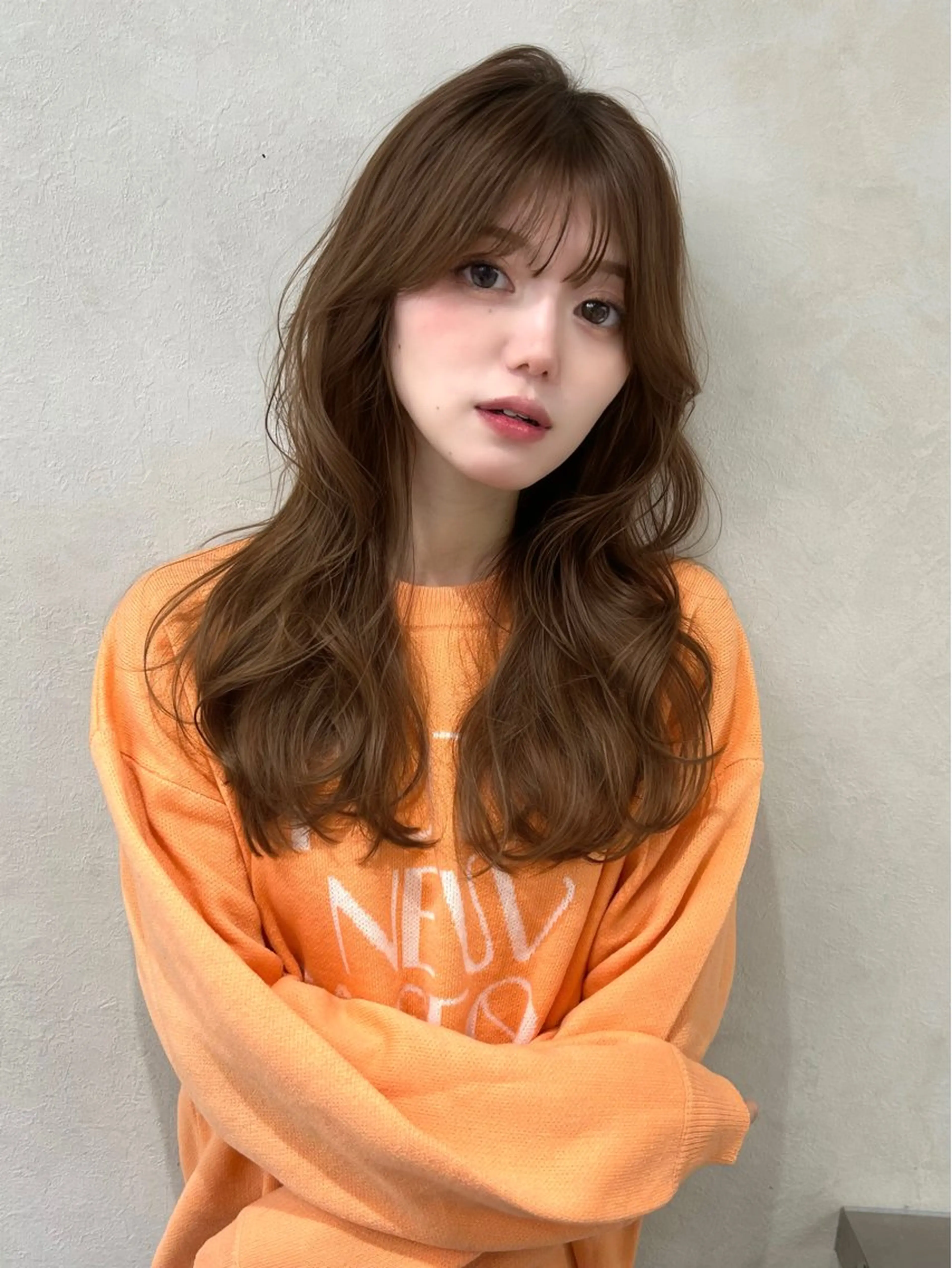 ロング カラー ヘアアレンジ カット ヘアカラー fumika🎀 ベージュのヘアスタイル