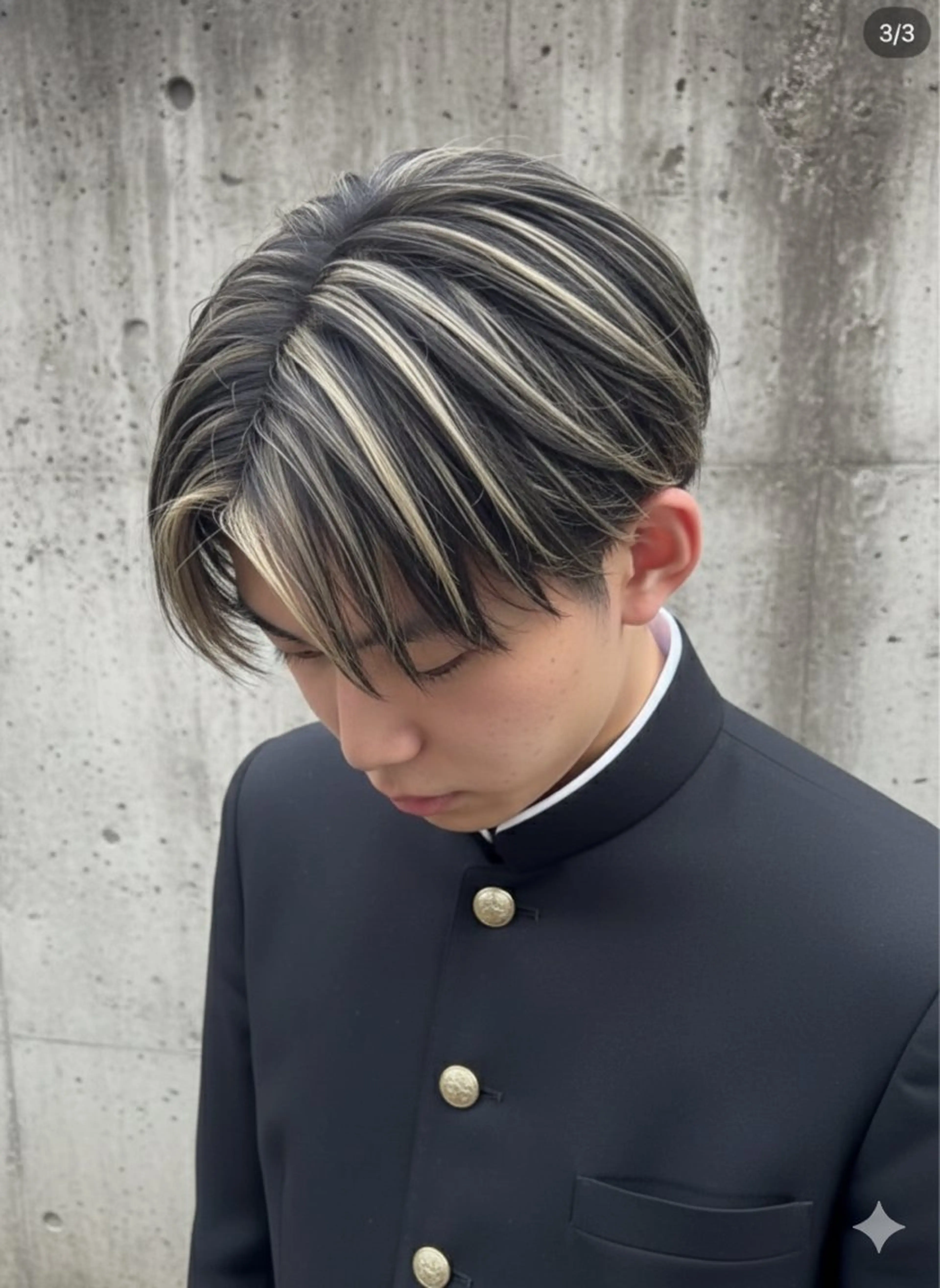 ショート カラー メンズ センターパート メンズハイライト ハイライトカラー ハイライト メンズハイライト /バレイヤージュ比嘉のヘアスタイル