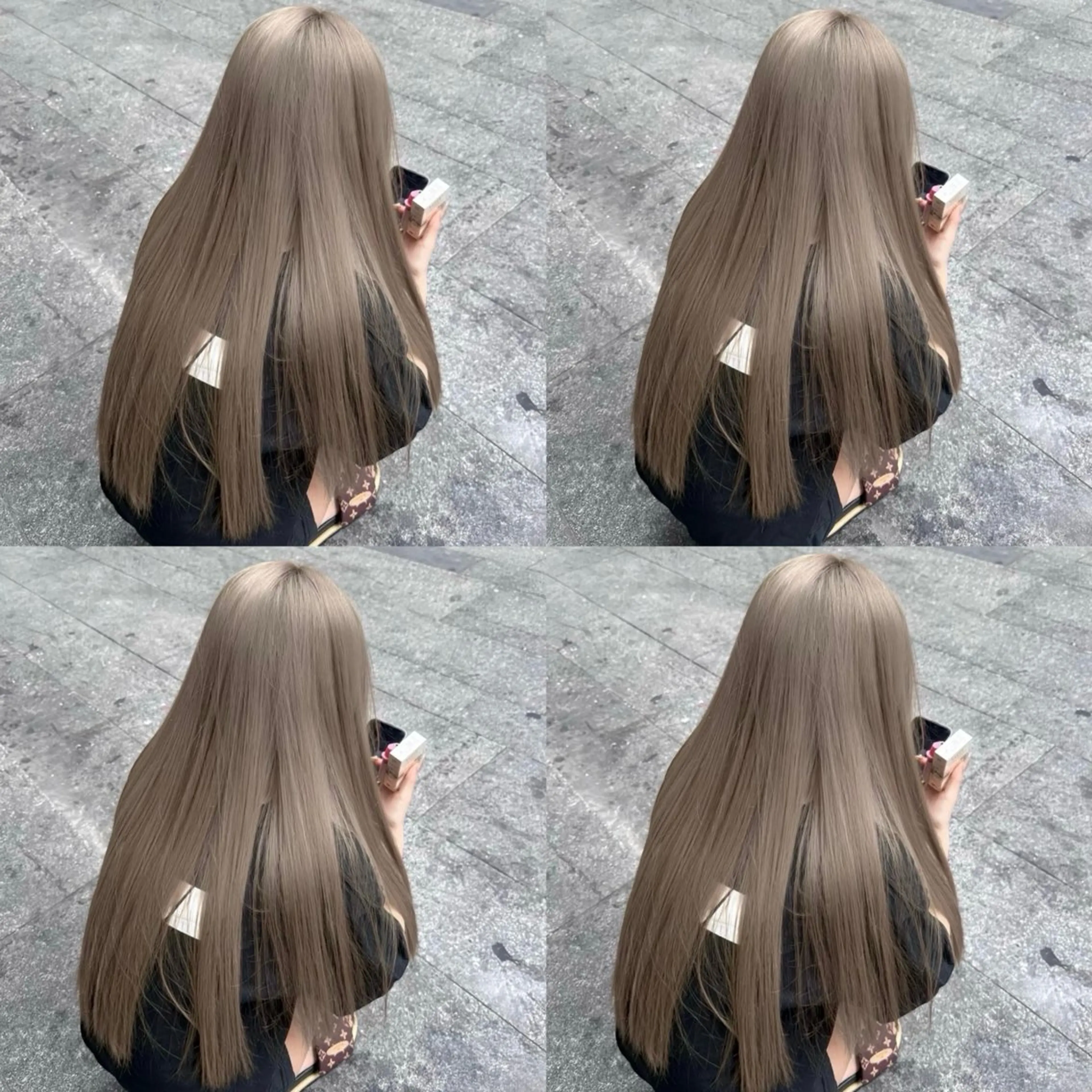 セミロング ヘアカラー トリートメント ヘッドスパ 透明感♡グレージュ ♡ミルクティー♡のヘアスタイル