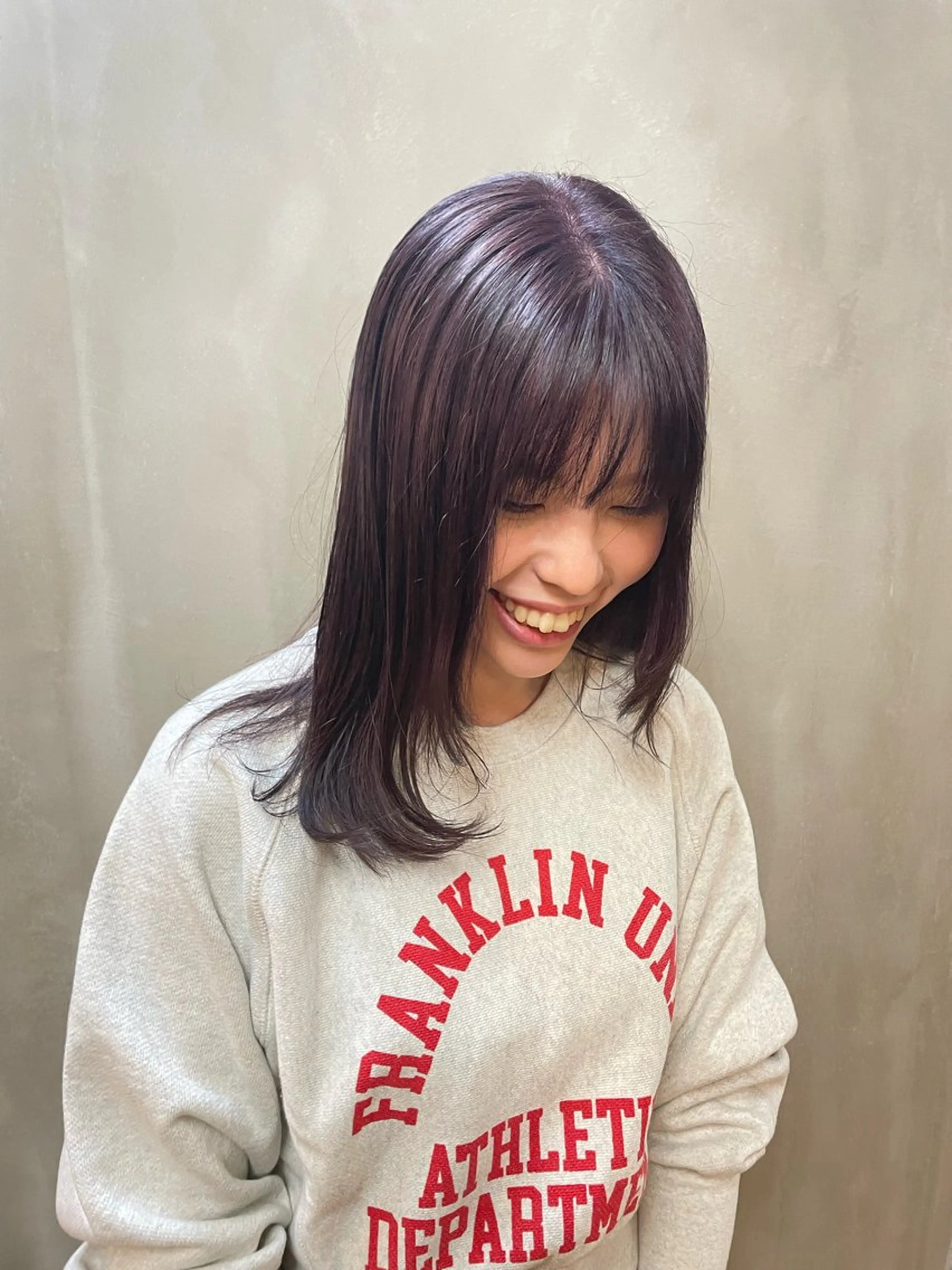 ミディアム カラー パーマ ヘアアレンジ メンズ ラベンダーカラー ラベンダーグレー カット ヘアカラー トリートメント tatsumi/ボブ ウルフ/レイヤーのヘアスタイル