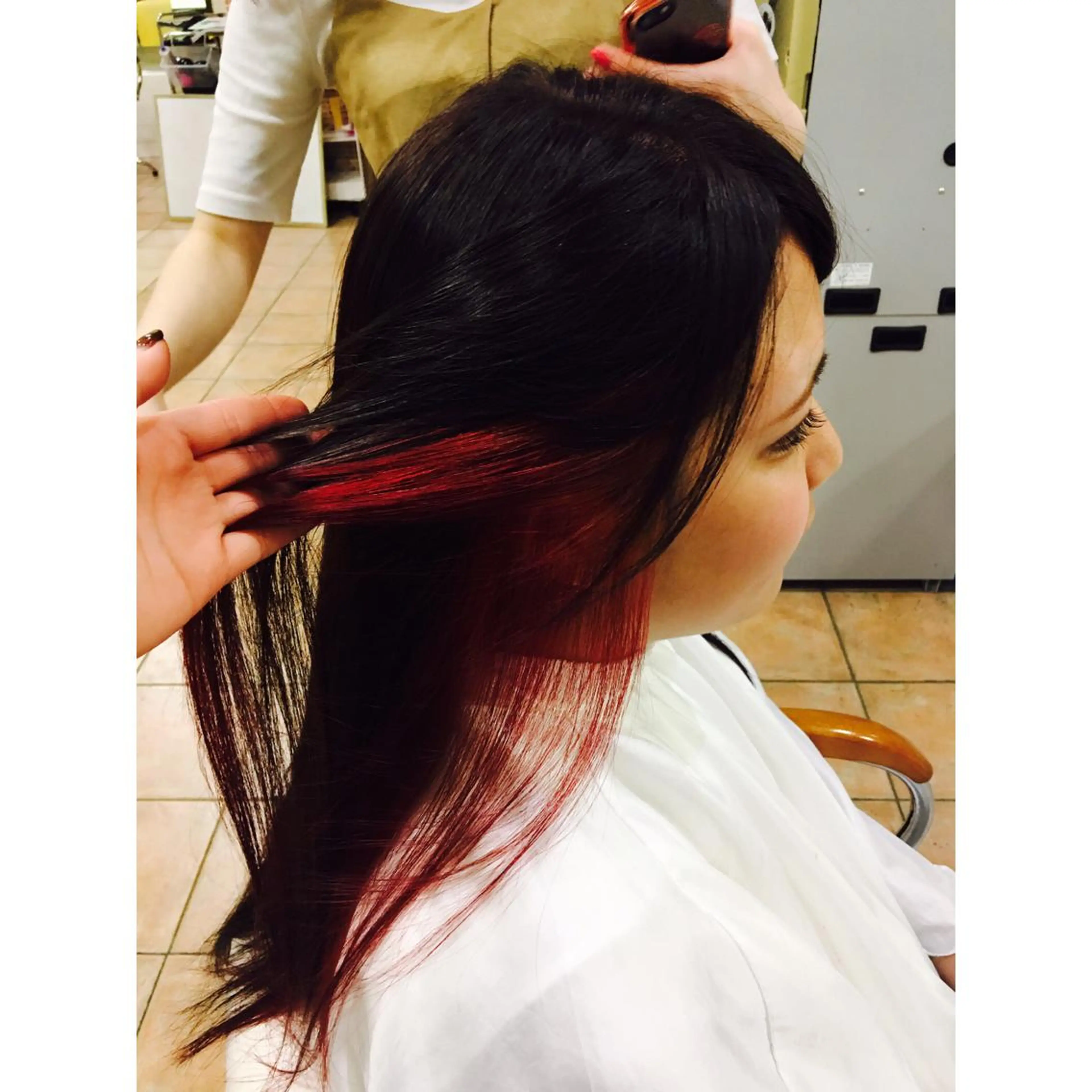 ロング レイヤーカット 川田くるみのヘアスタイル