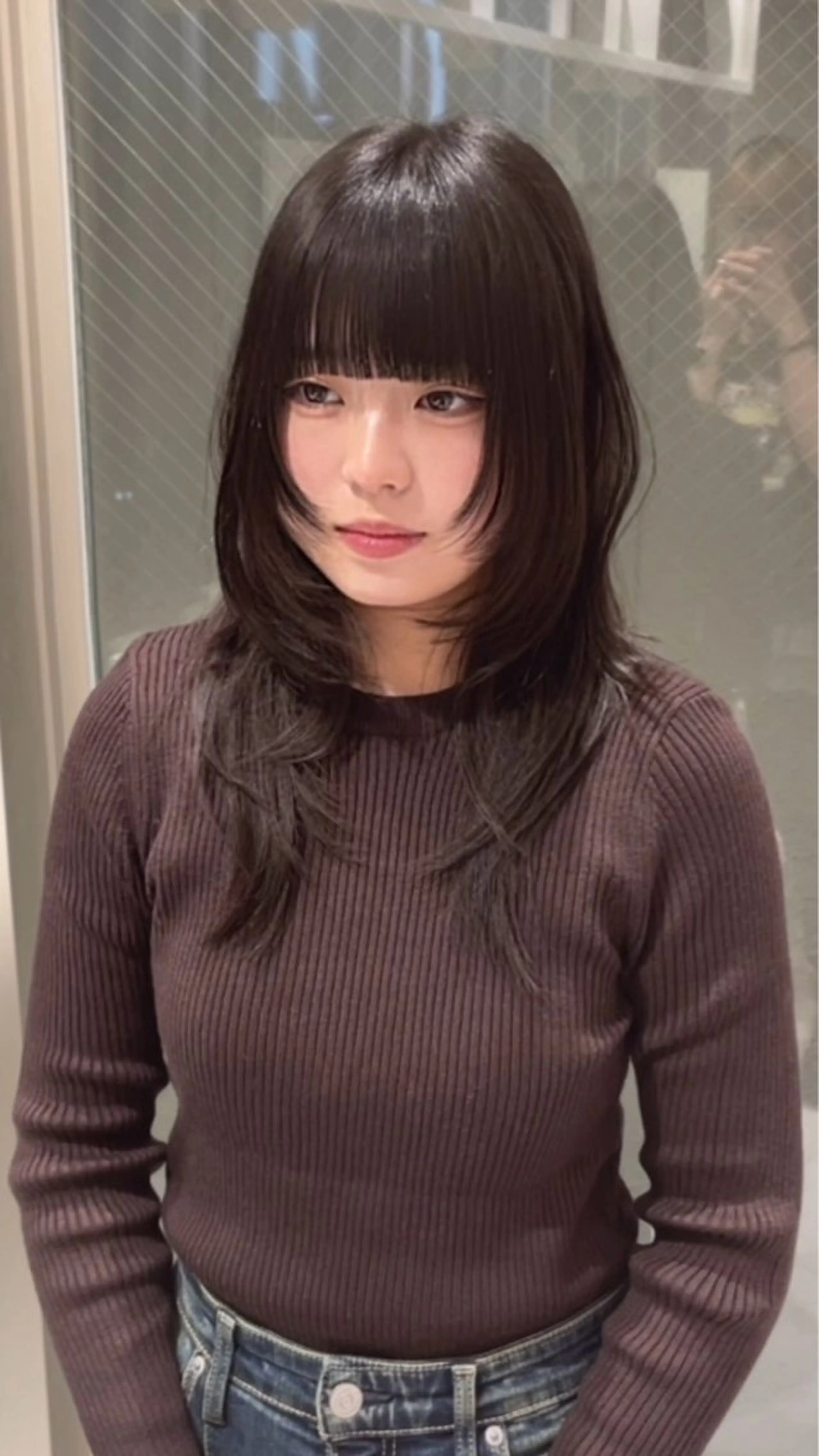 セミロング カット ヘアカラー トリートメント レイヤーカット／ ハッシュカット/果恋のヘアスタイル