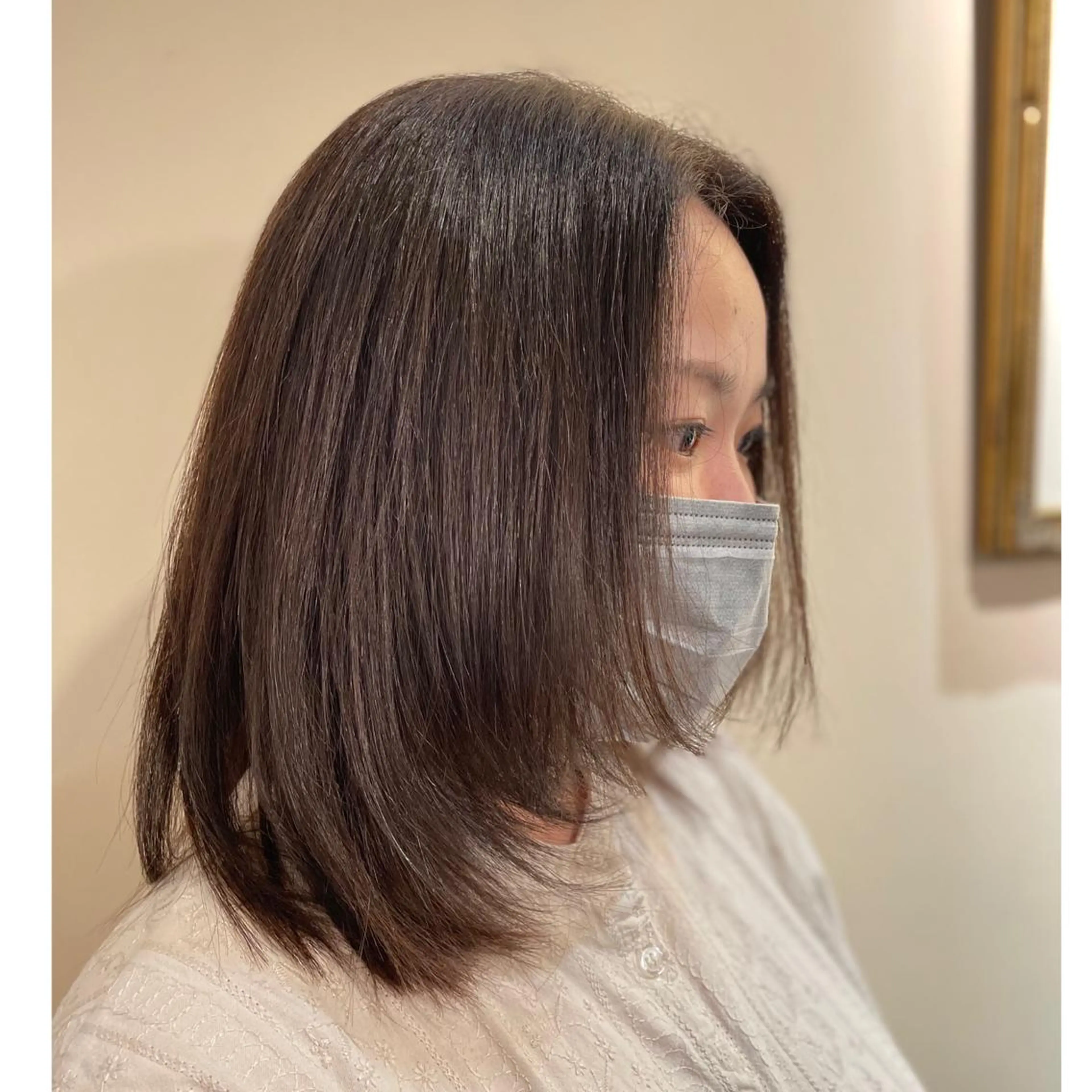 ミディアム 顔周りカット 高橋廉治 (タカハシレンジ)のヘアスタイル