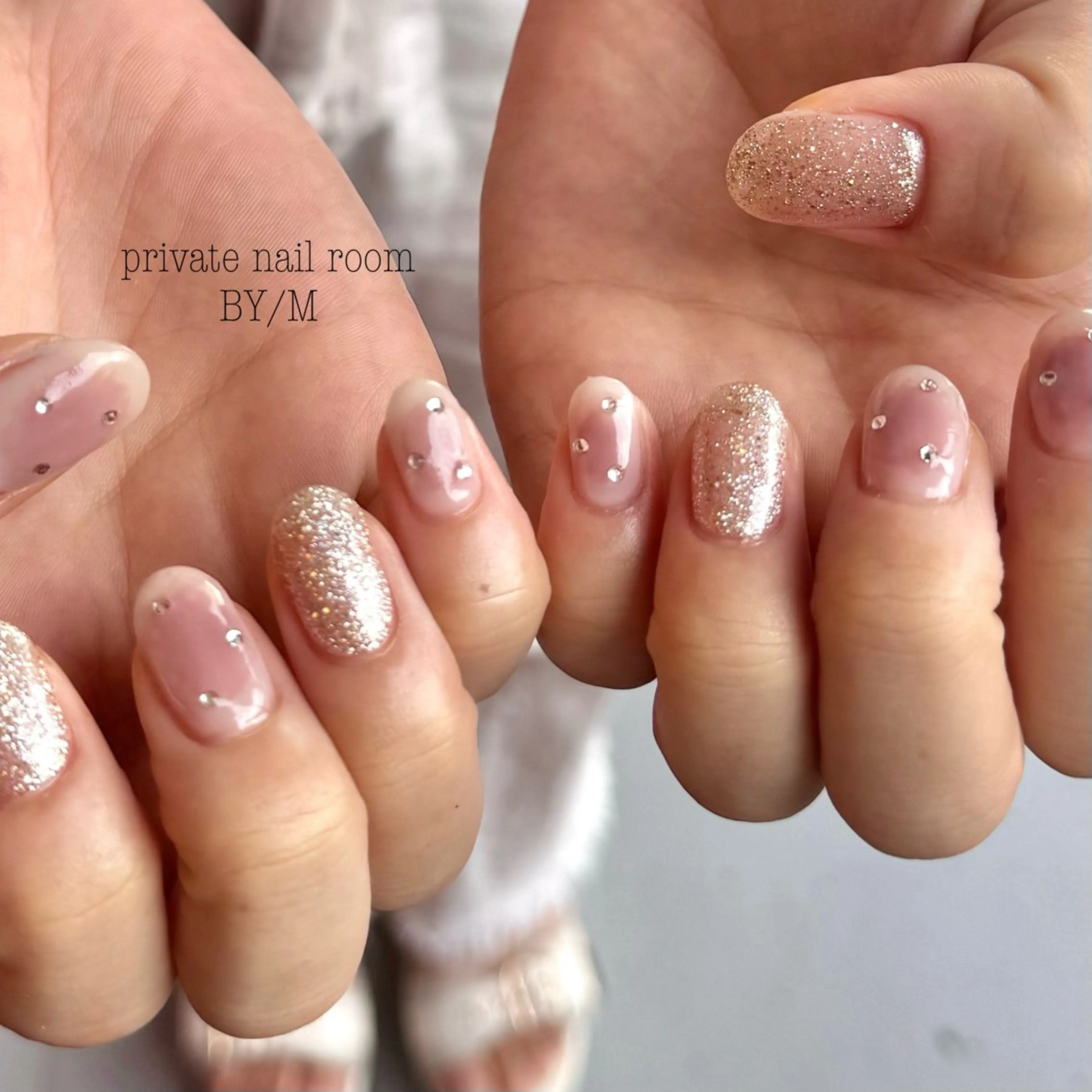 ネイル チークネイル 持ち込み ハンドネイル BY / Mのネイルデザイン