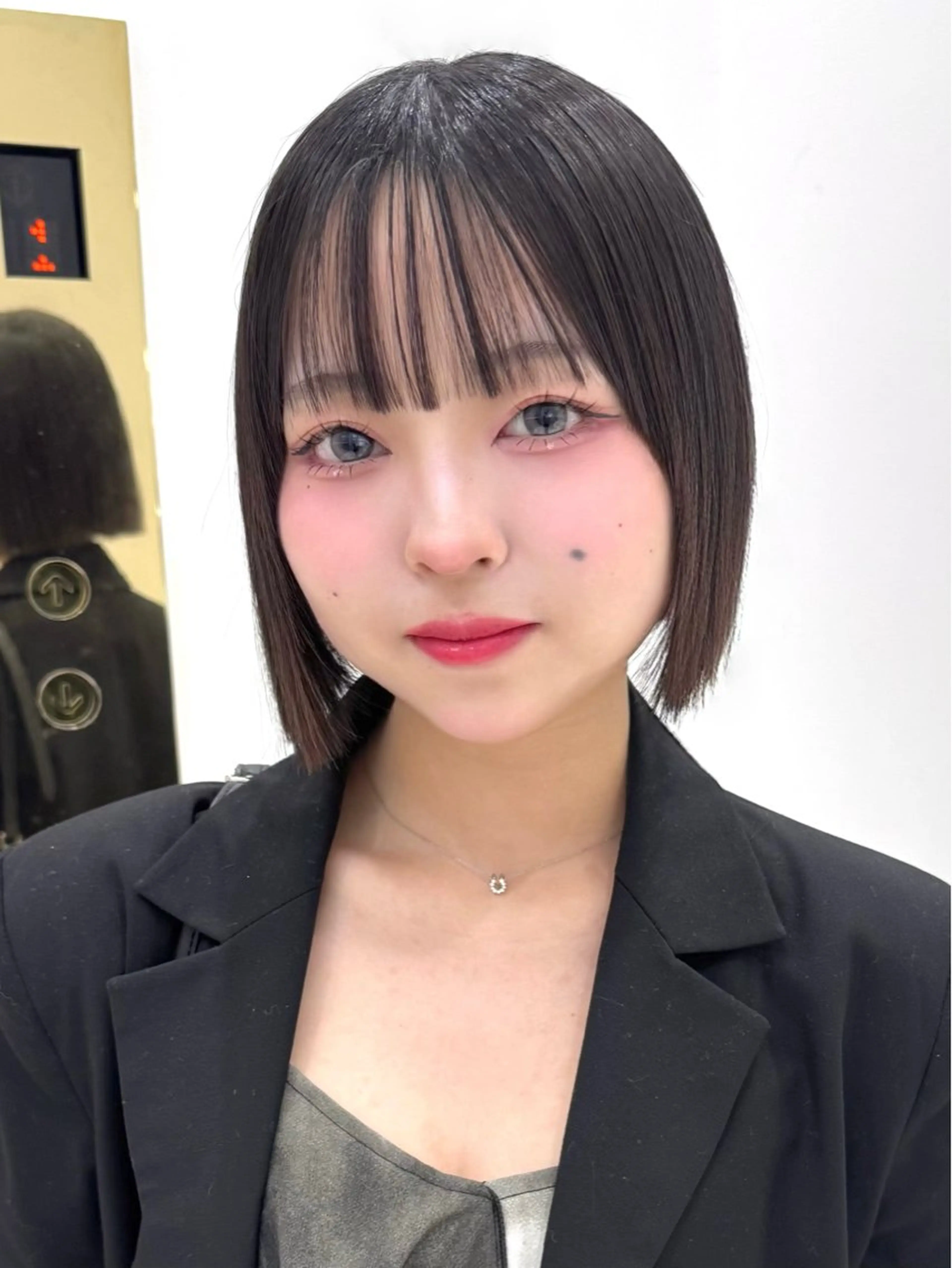 ショート カラー ヘアアレンジ カット 縮毛矯正 トリートメント ヘアセット 縮毛矯正🤍 盛れるボブ/ひかりのヘアスタイル