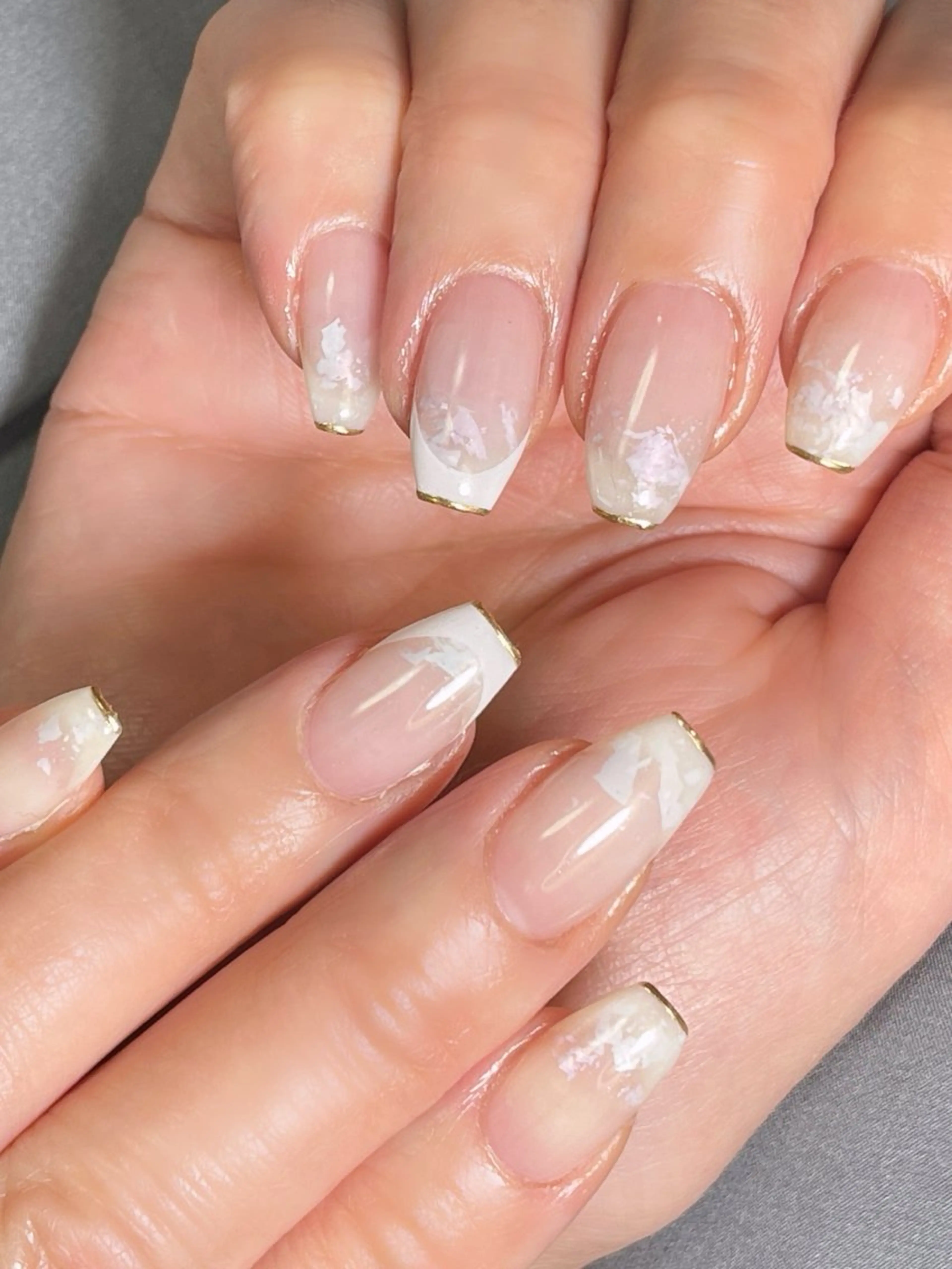 ネイル フレンチネイル ミディアムネイル nails by Mouのネイルデザイン