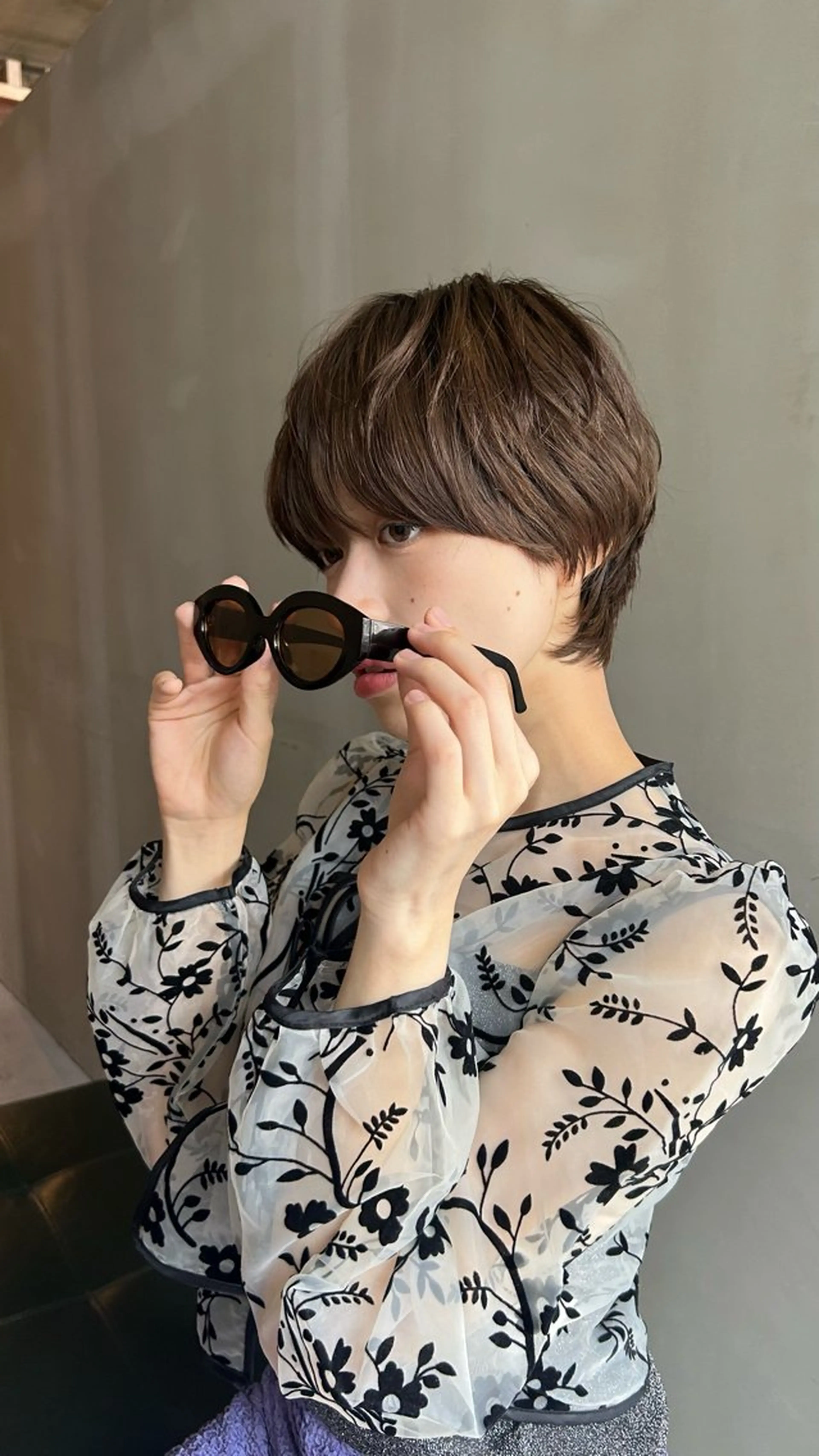 ショート カラー カット ヘアカラー トリートメント ショート/ボブ/ 心斎橋/宮脇美奈のヘアスタイル