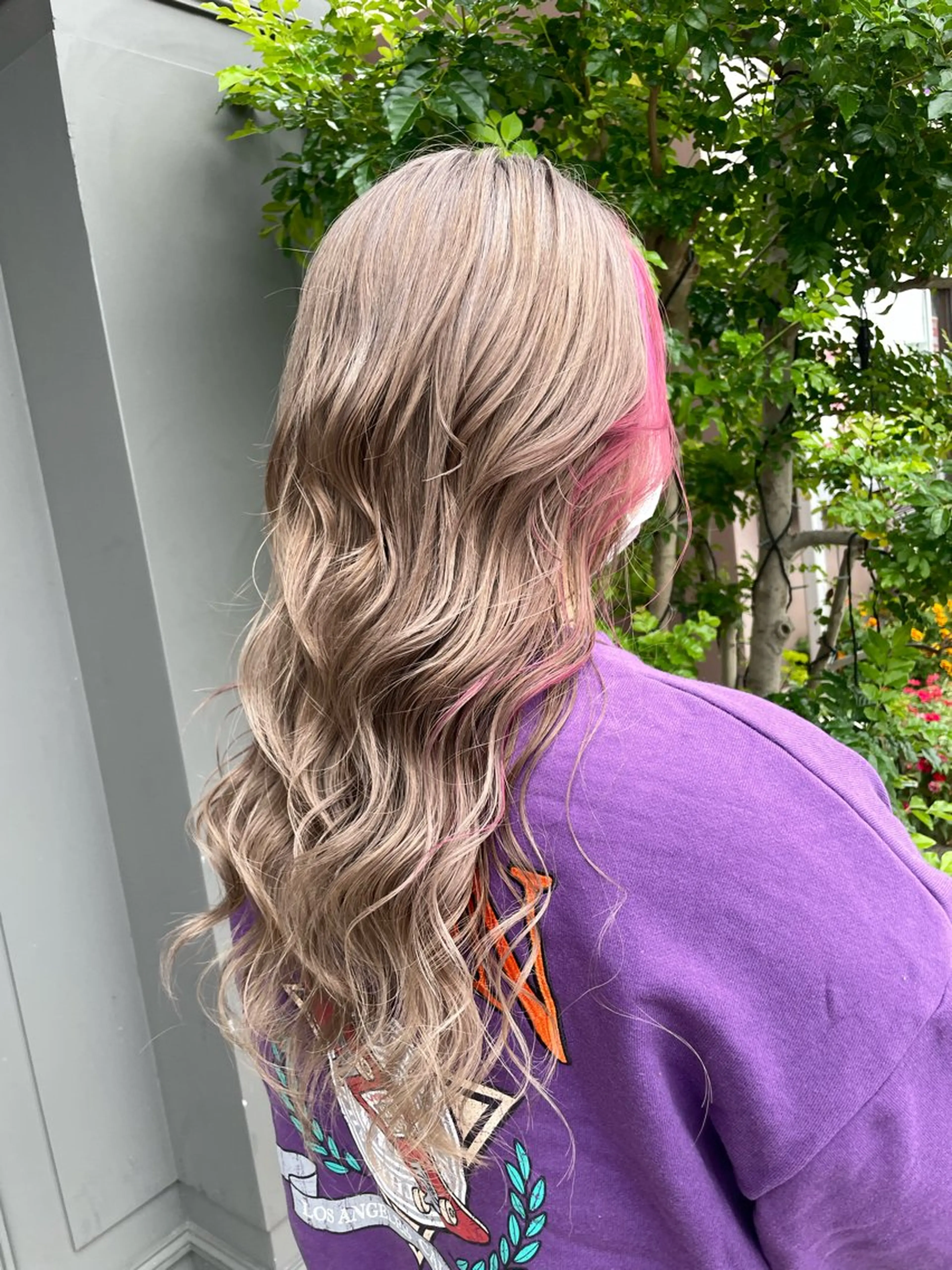 ロング ヘアカラー トリートメント ブリーチ毛矯正.髪質 改善.髪にドラマをのヘアスタイル