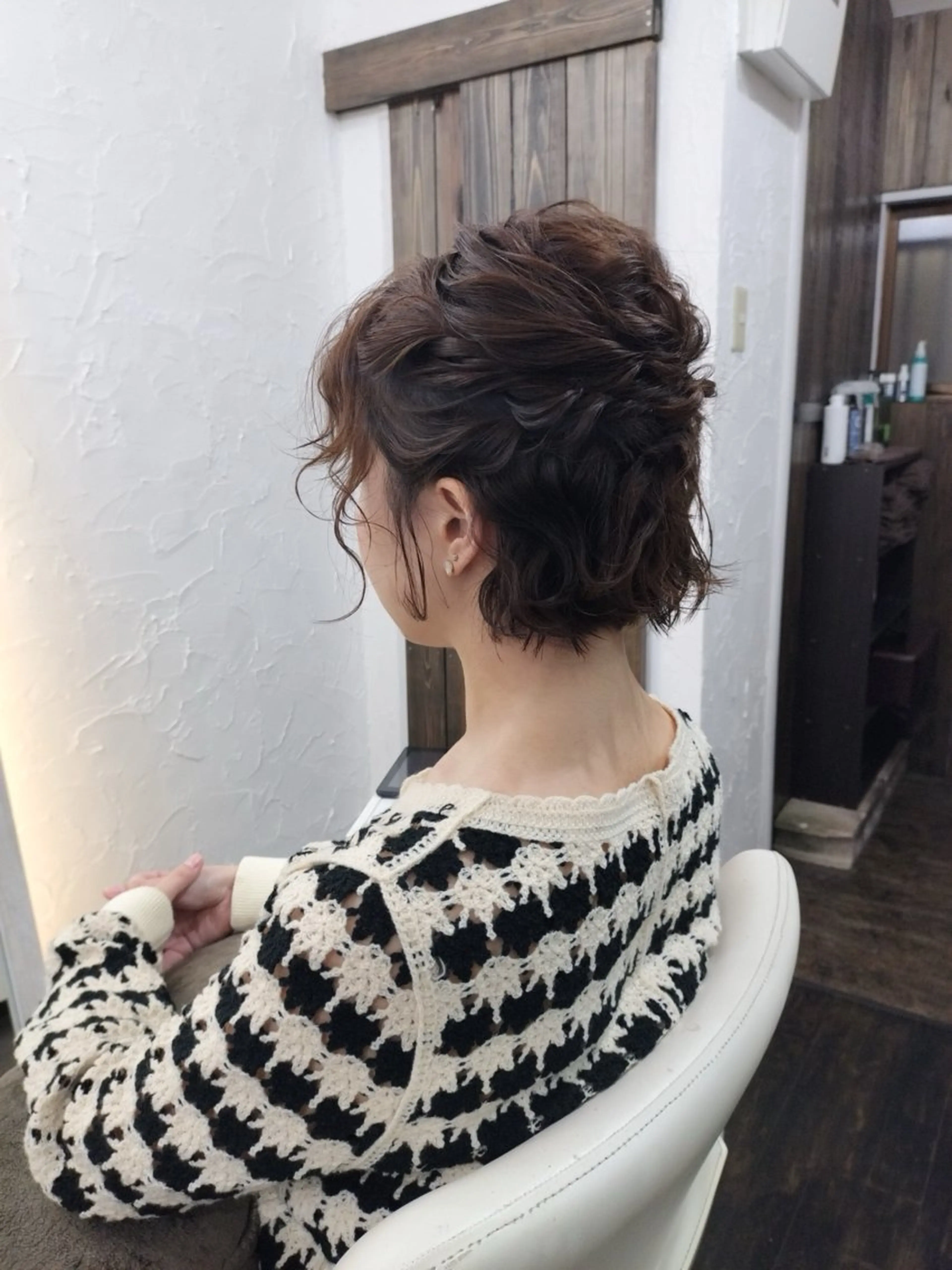 洋装ヘアアレンジ、ヘアセットの写真