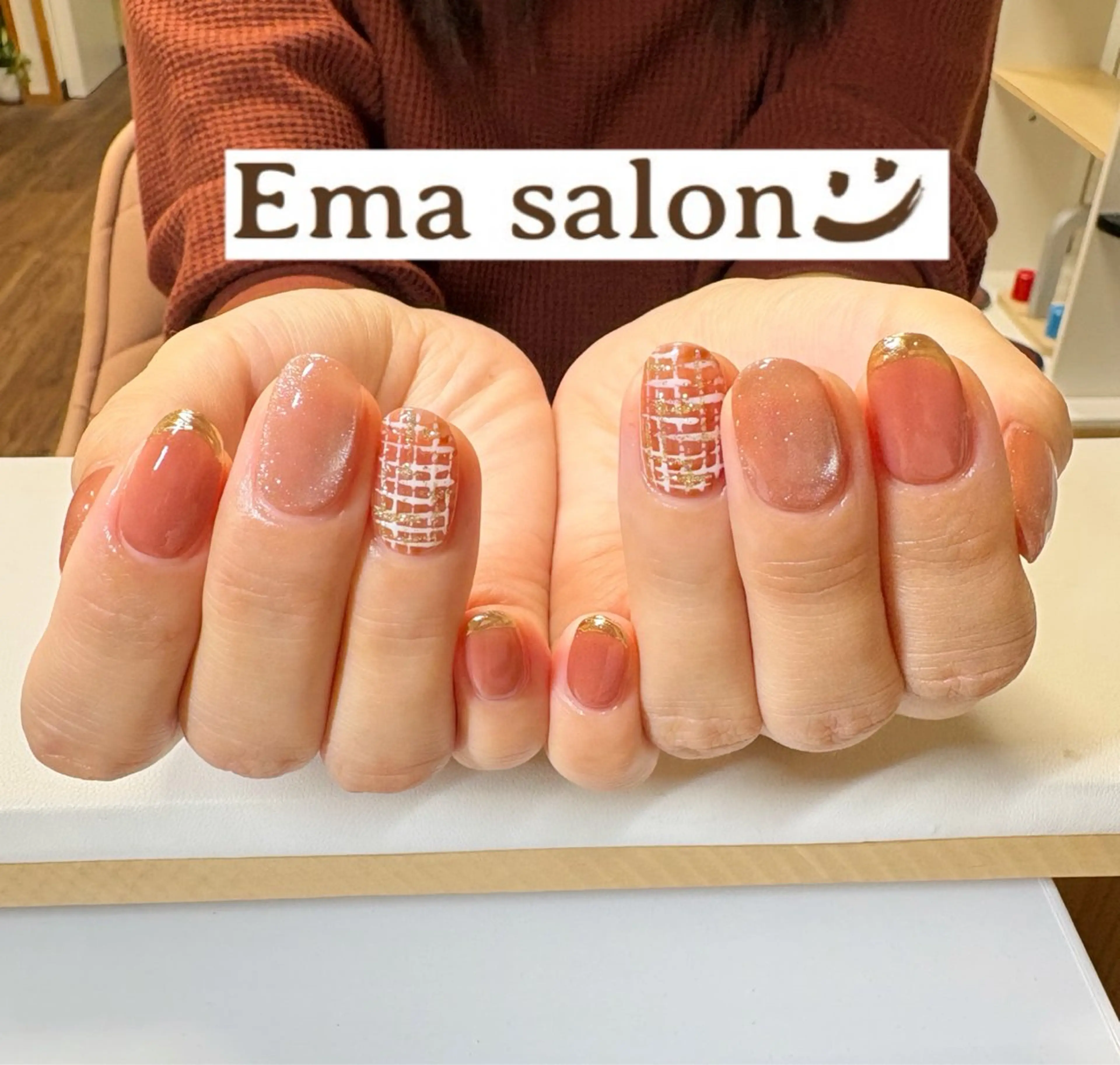 ネイル ツイードネイル ハンドネイル Ema salon hiromiのネイルデザイン