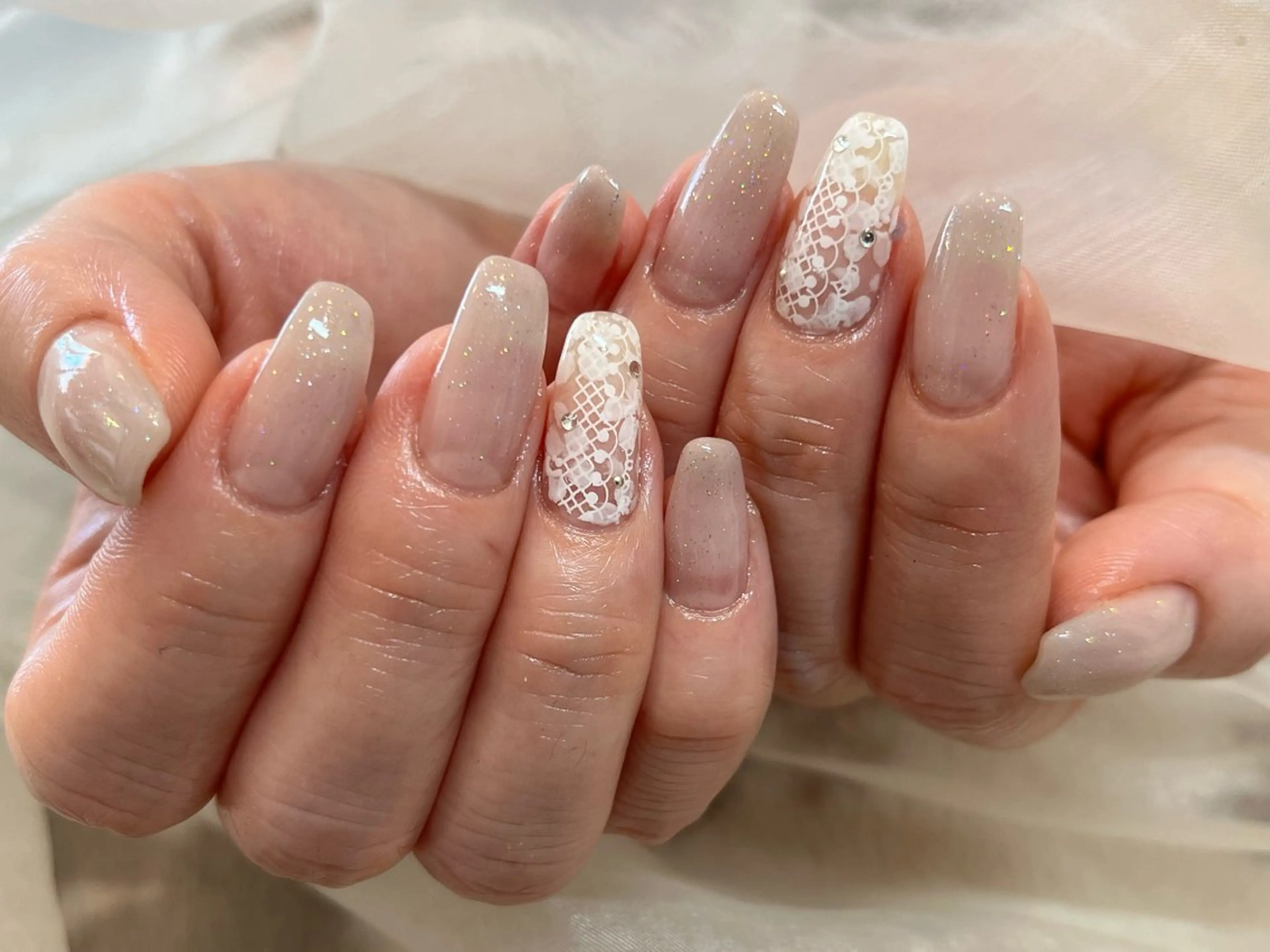 ネイル レース 春ネイル 永由 光歩のネイルデザイン