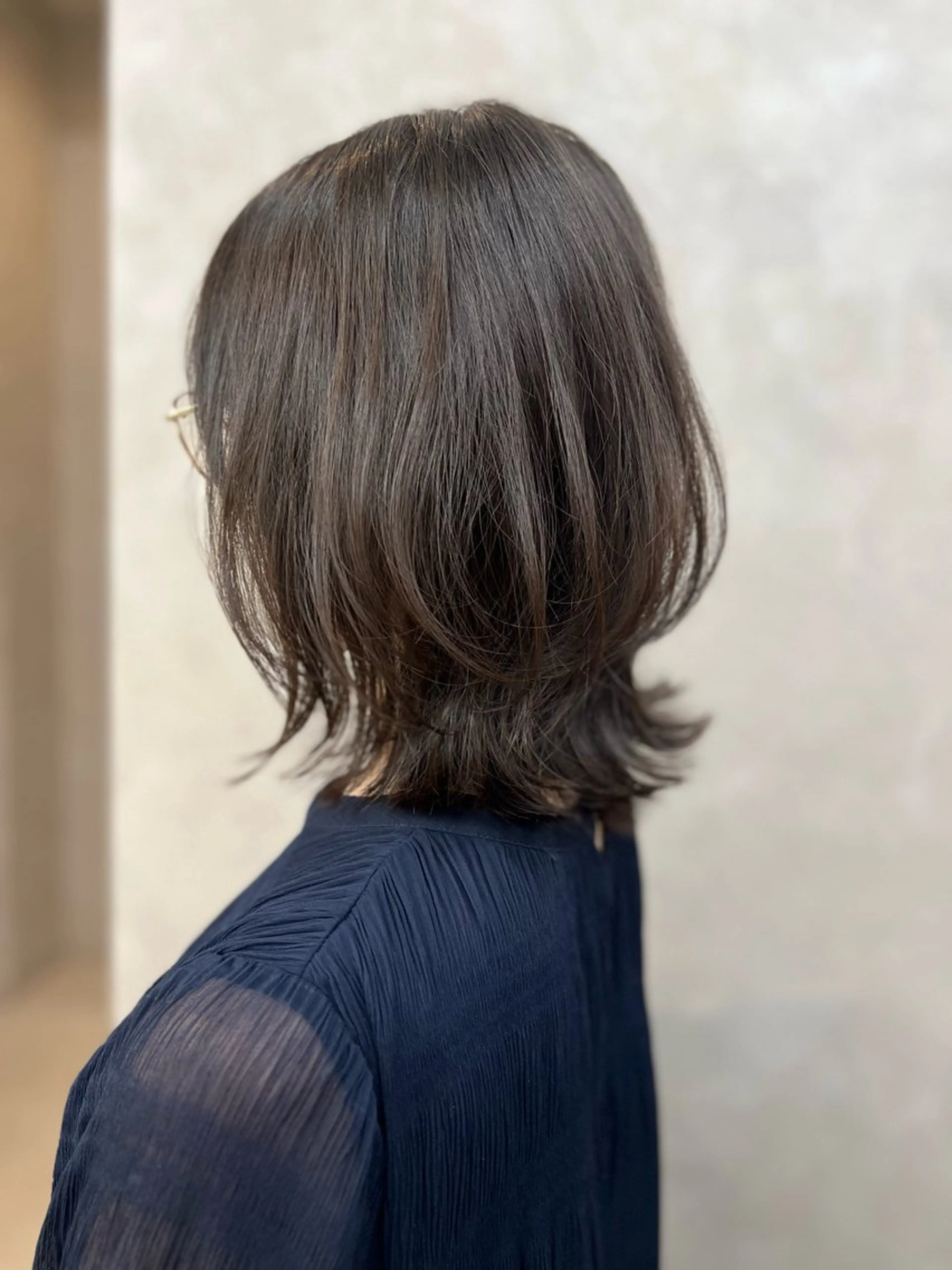 ミディアム ボブ 外ハネヘア カット トリートメント 山中 欧輔のヘアスタイル