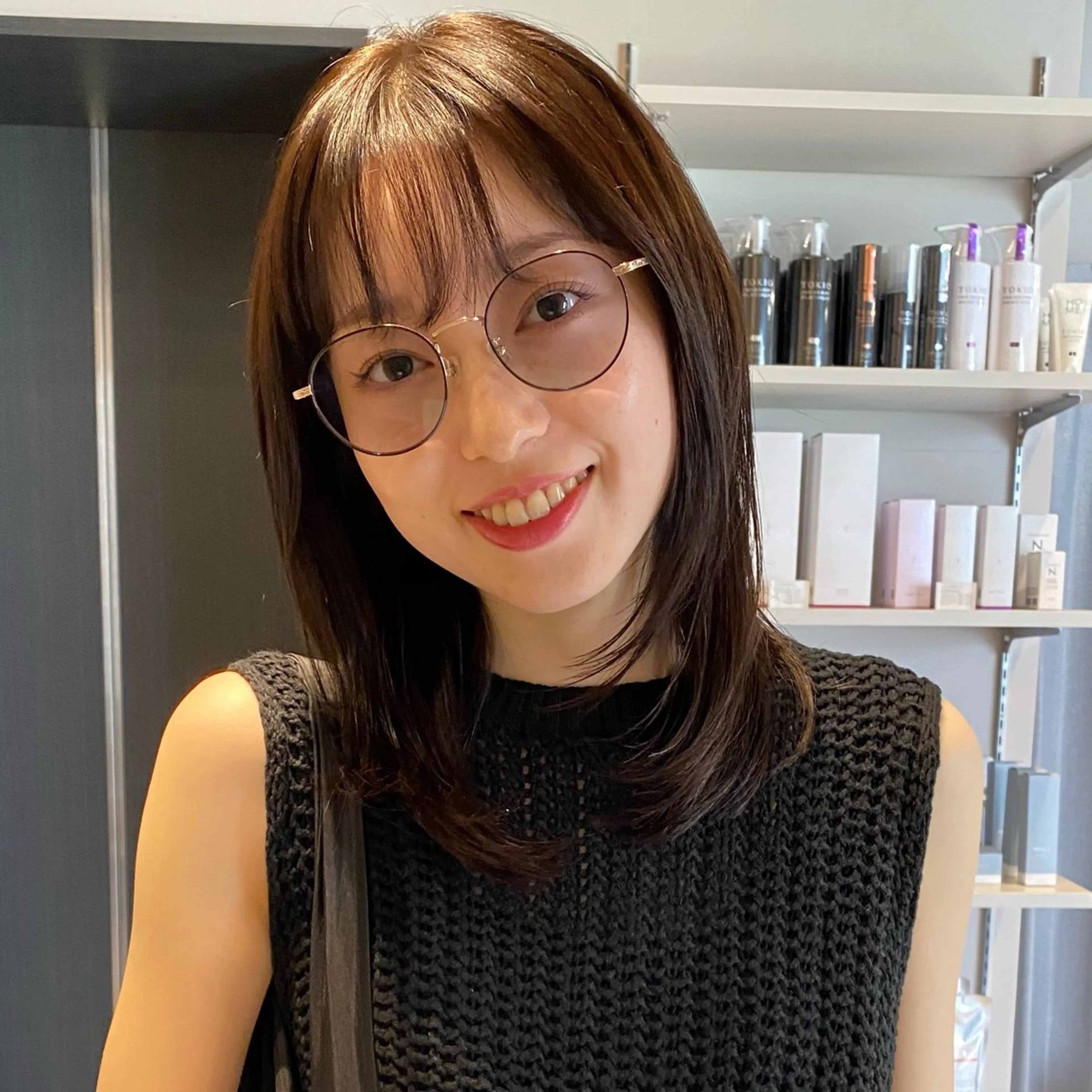 セミロング セミロングパーマ ハイライト 髪質改善 レイヤーカット ショート職人 美容師【KENTA】のヘアスタイル