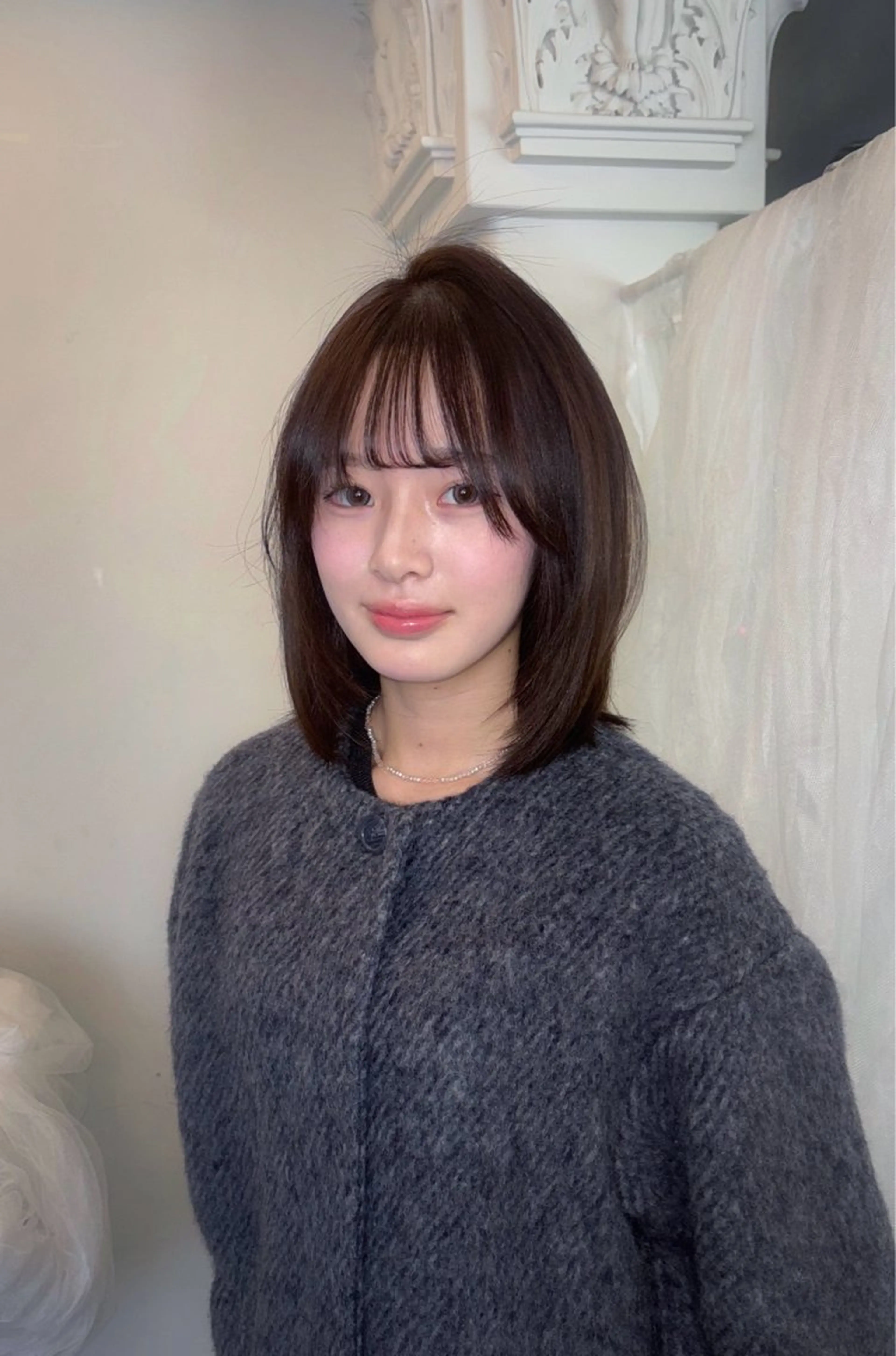 【U24】ケアカラー（トーンダウン/暗めカラー）+トリートメント🫧🤍*｡，[透明感カラー]🥣🫧の写真