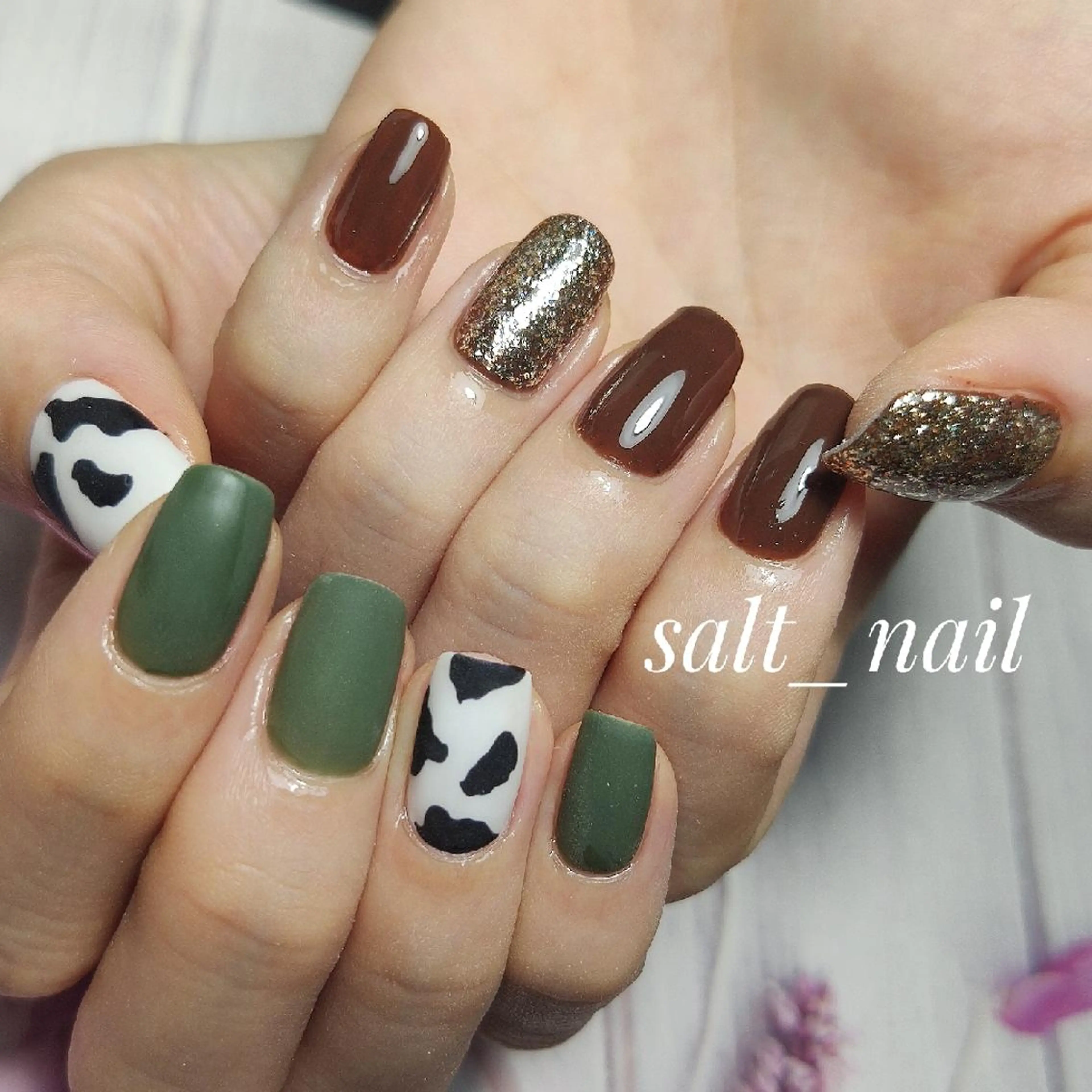 ネイル ラメ(グリッター) 個人サロン saltnailのネイルデザイン