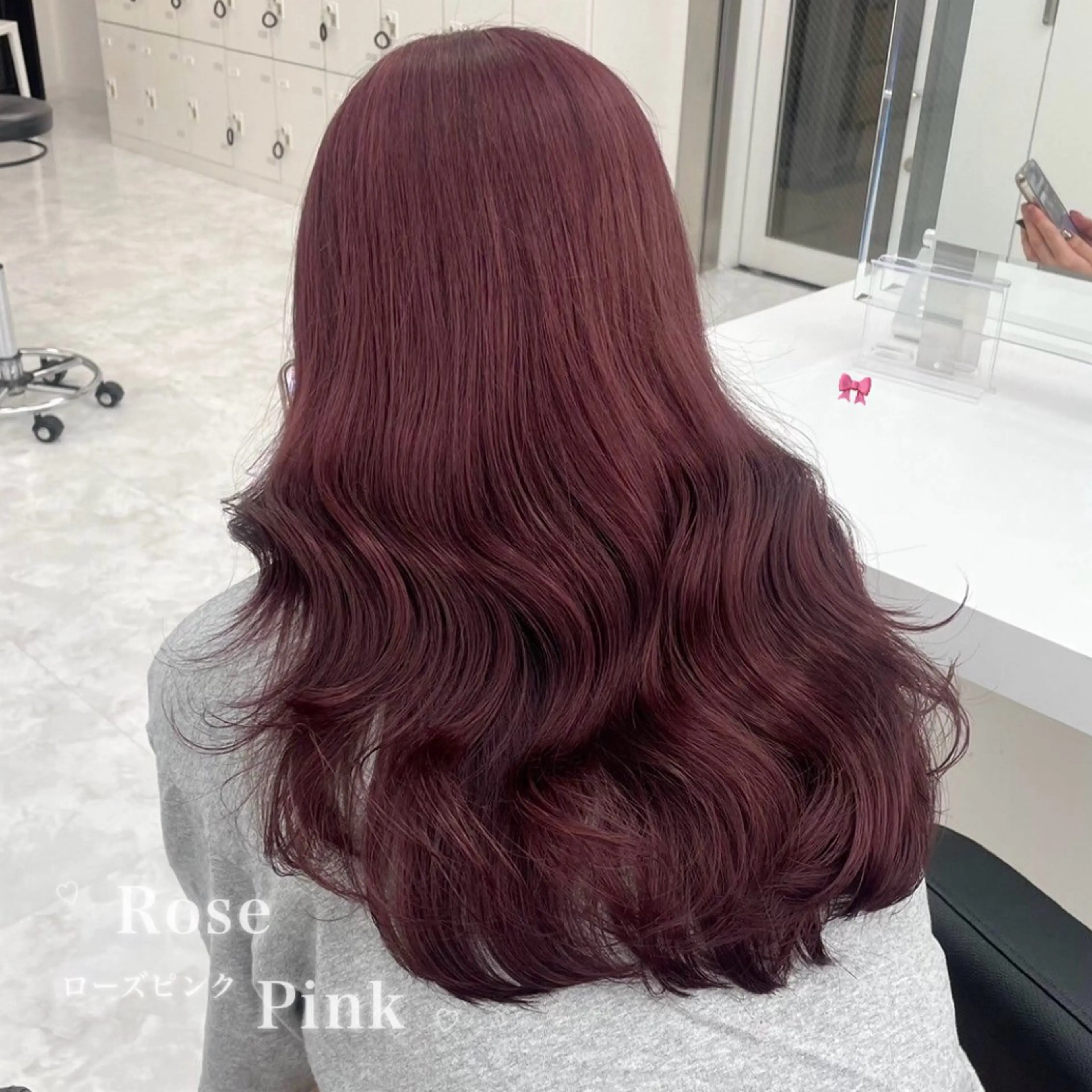 ロング カラー カット トリートメント ヘッドスパ ヘアセット 韓国風艶髪🎀 暖色カラー🤍のヘアスタイル