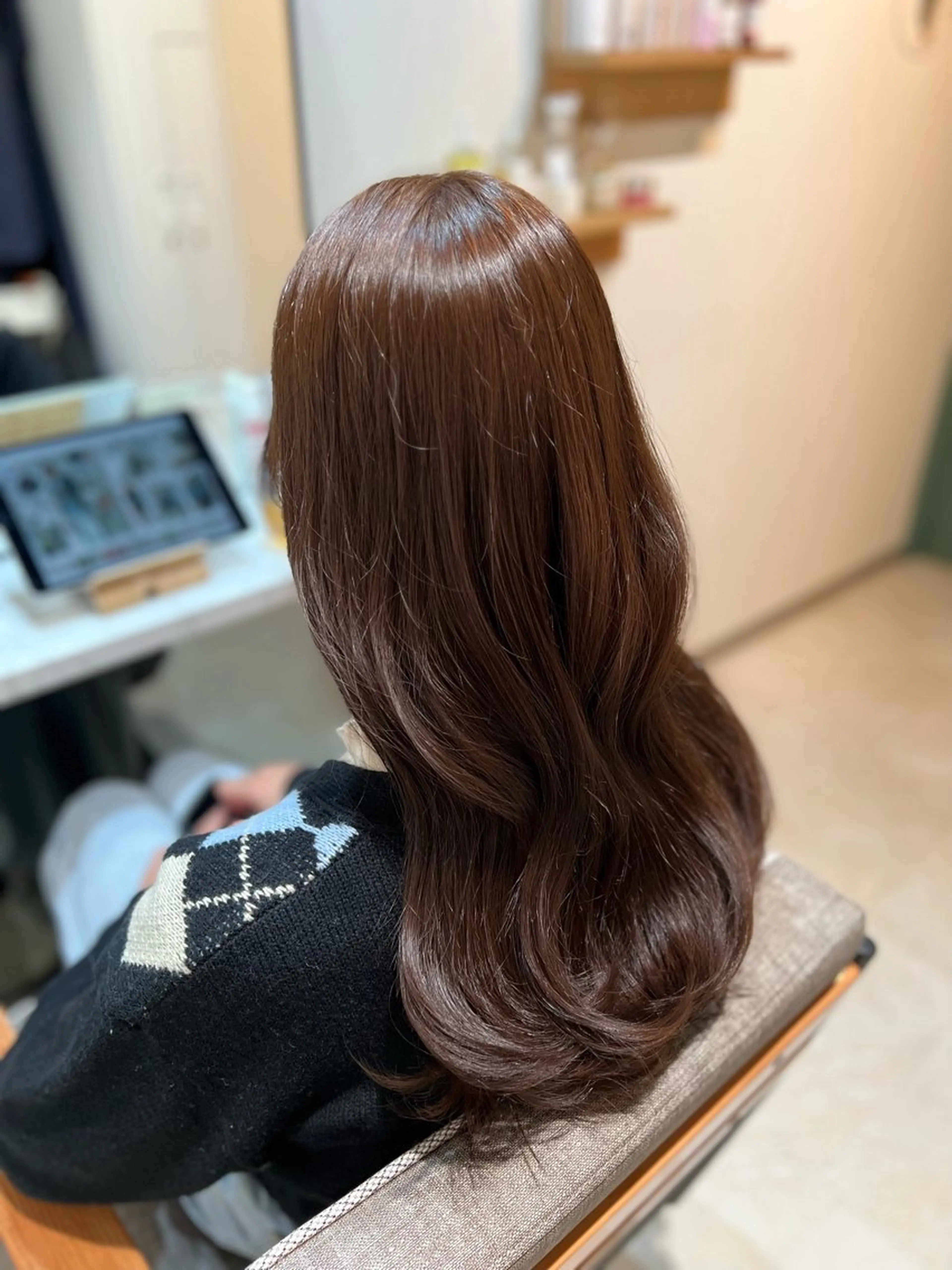 ロング カラー ブラウンカラー ナチュラルブラウン カット ヘアカラー haru .のヘアスタイル