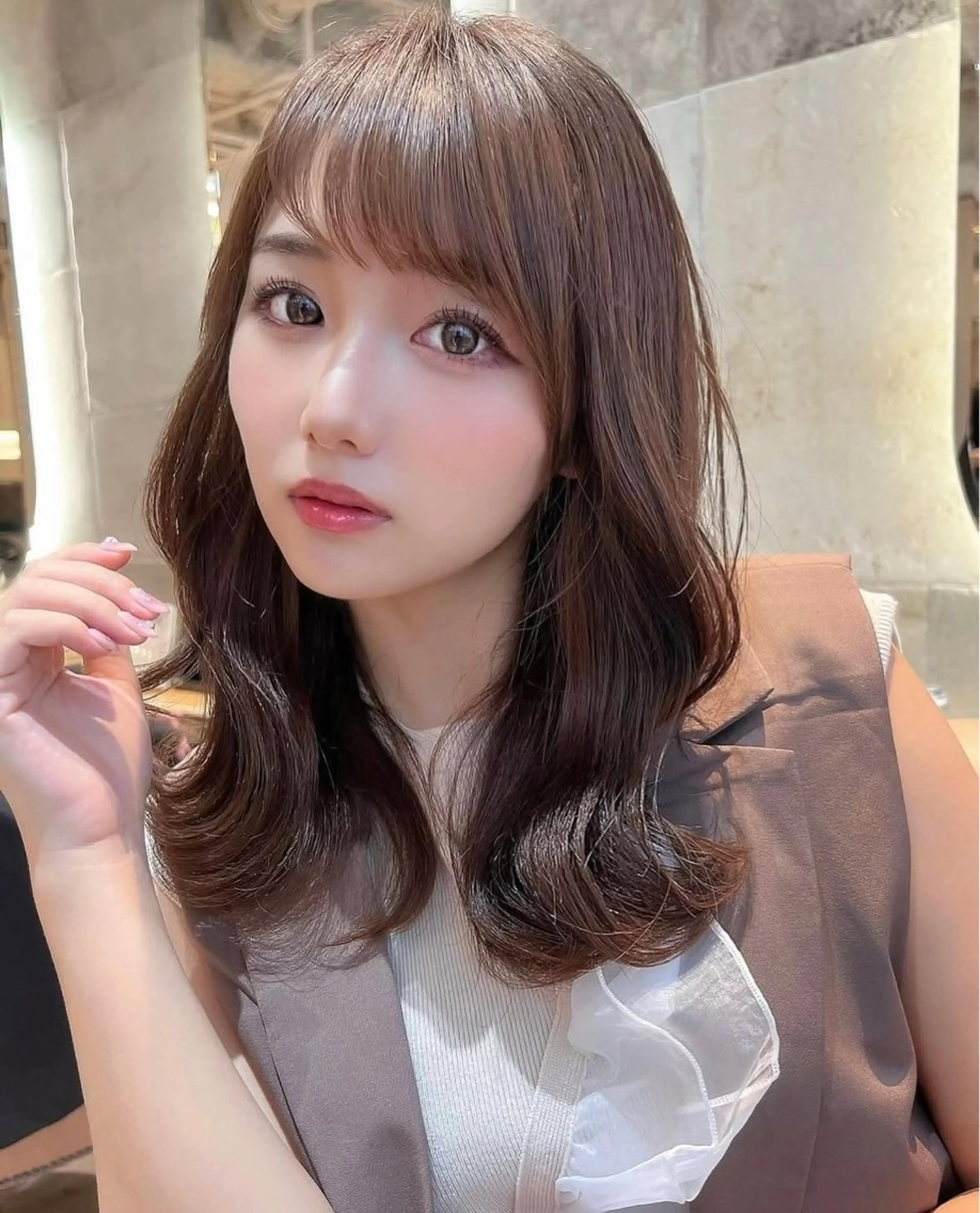 ミディアム カラー yuto 金山/透明感カラーのヘアスタイル