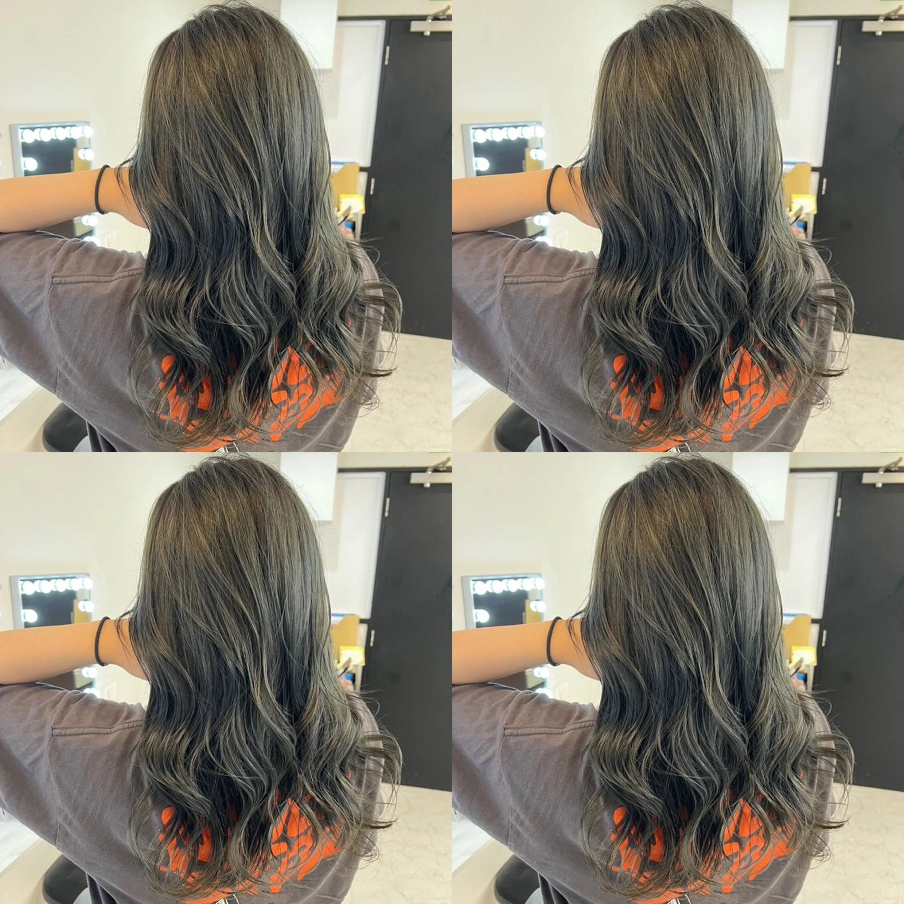 セミロング カラー グレージュ カーキグレージュ カット ヘアカラー トリートメント ✨髪質改善✖︎顔周り レイヤー✨ナカムラのヘアスタイル