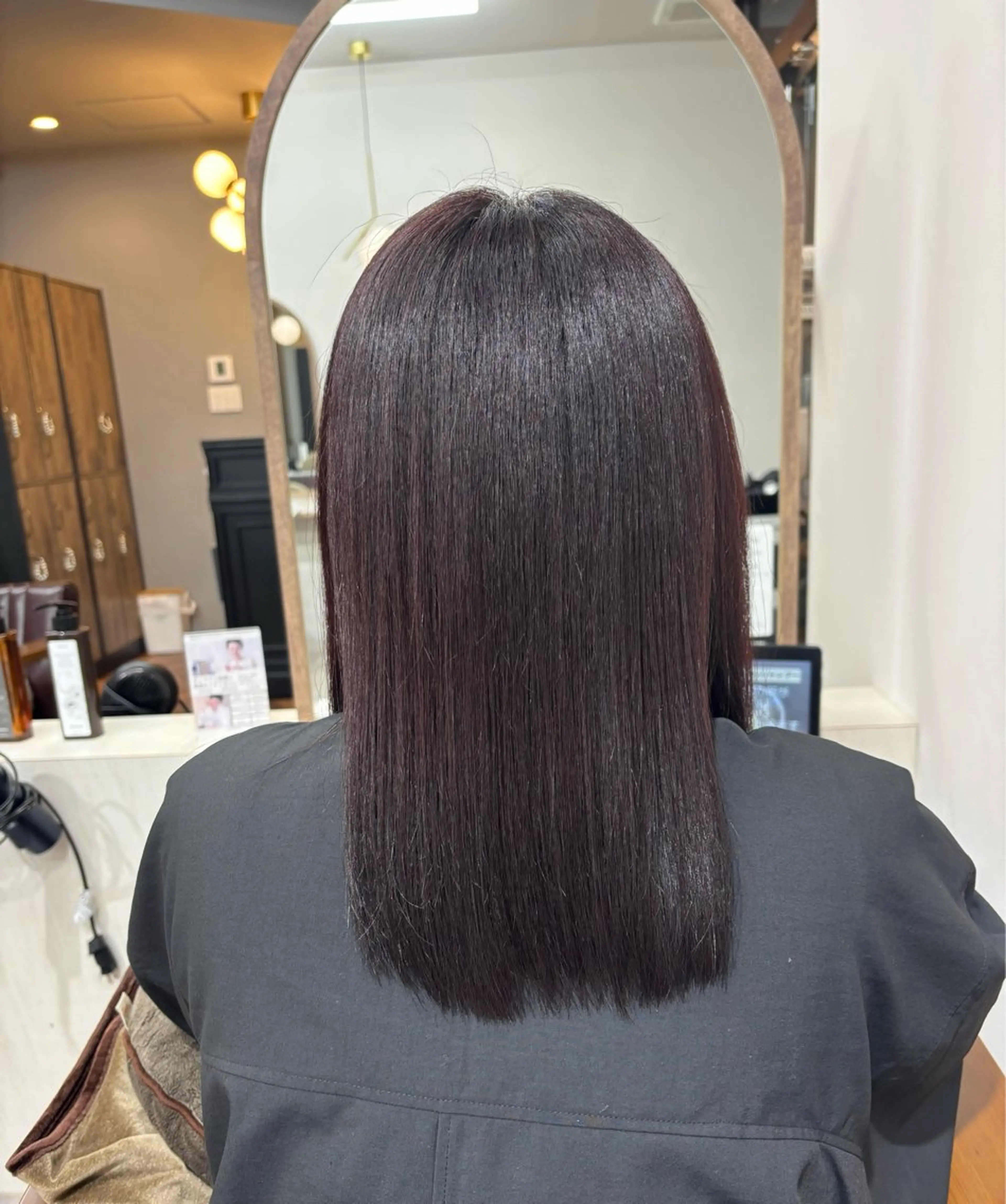 セミロング カラー ブリーチ ブリーチなしカラー ピンクカラー 高橋 心のヘアスタイル