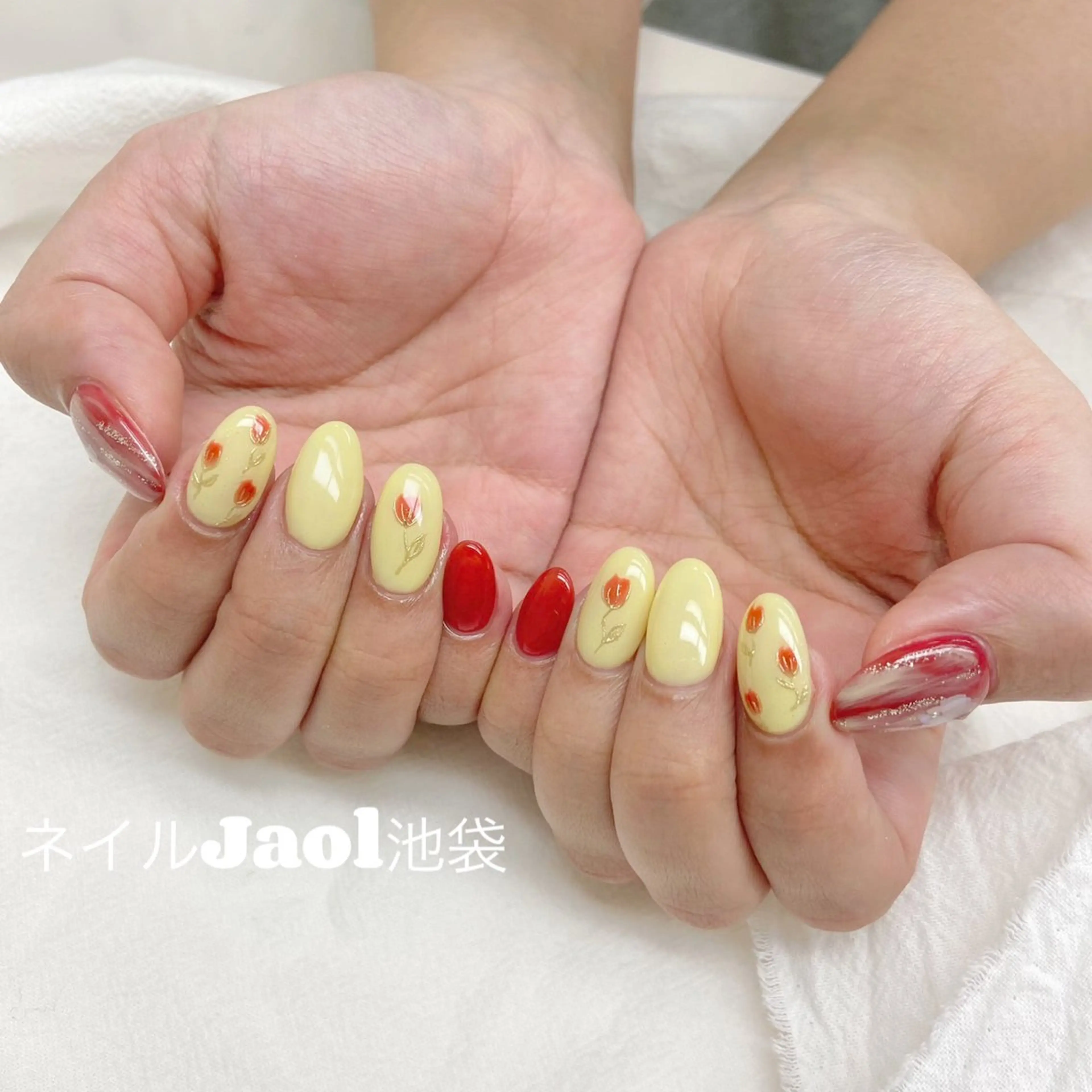 ミディアム ハンドネイル nail jaol池袋店所属・ネイルJaol 池袋のネイルデザイン