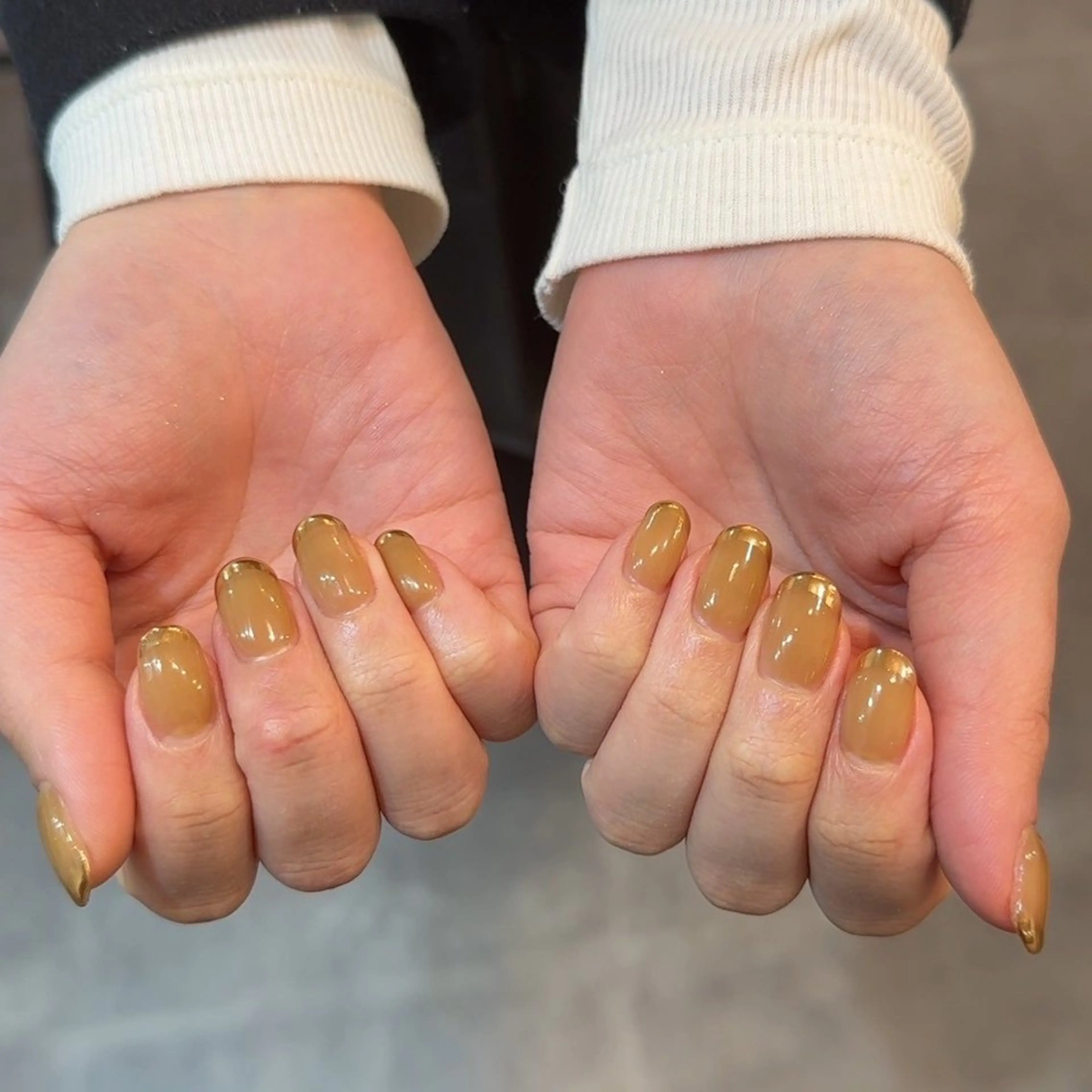 ネイル フレンチネイル ミラーネイル nail Han houseのネイルデザイン