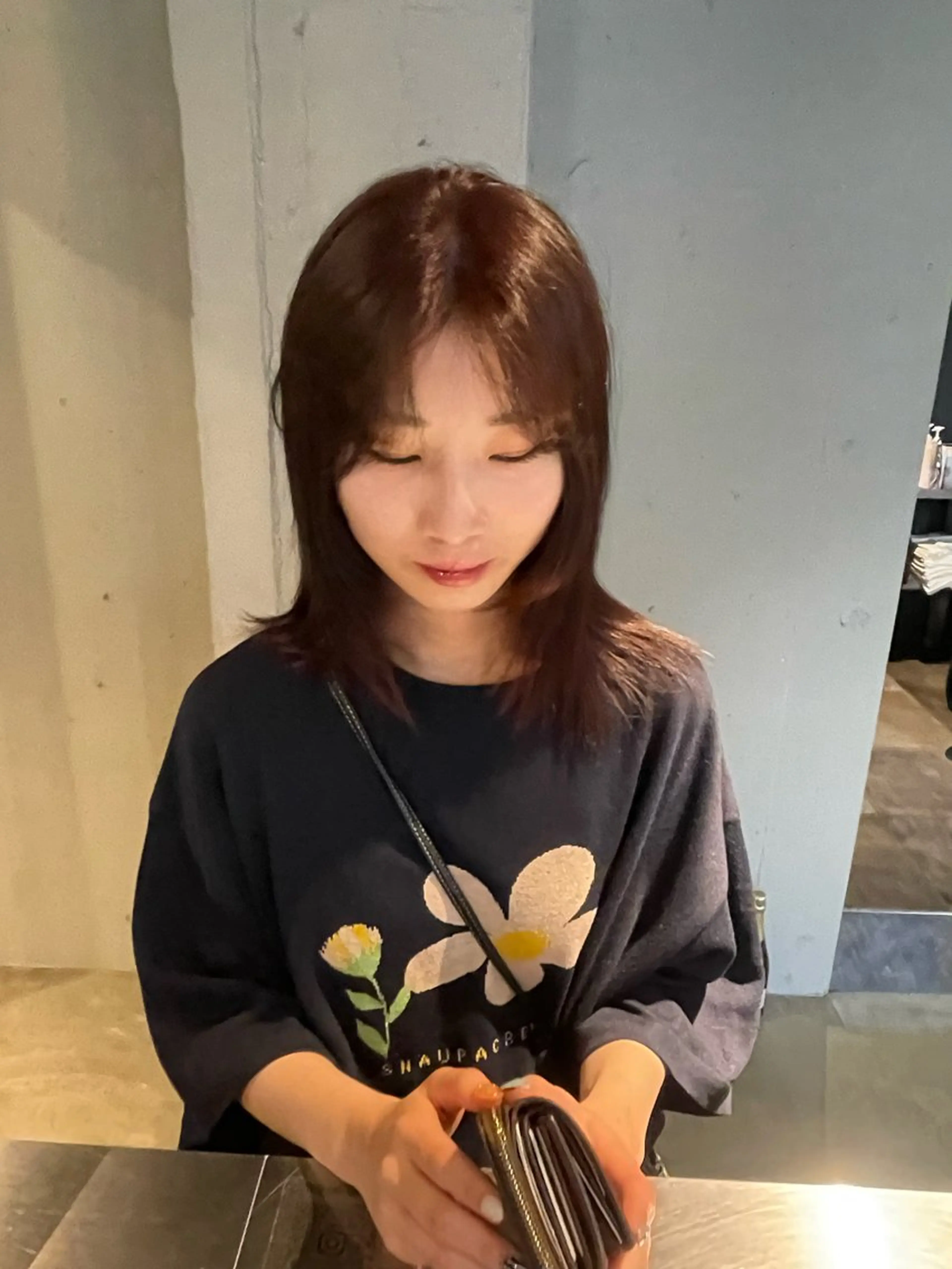 ミディアム 透明感・美髪 monsoワニベユナのヘアスタイル