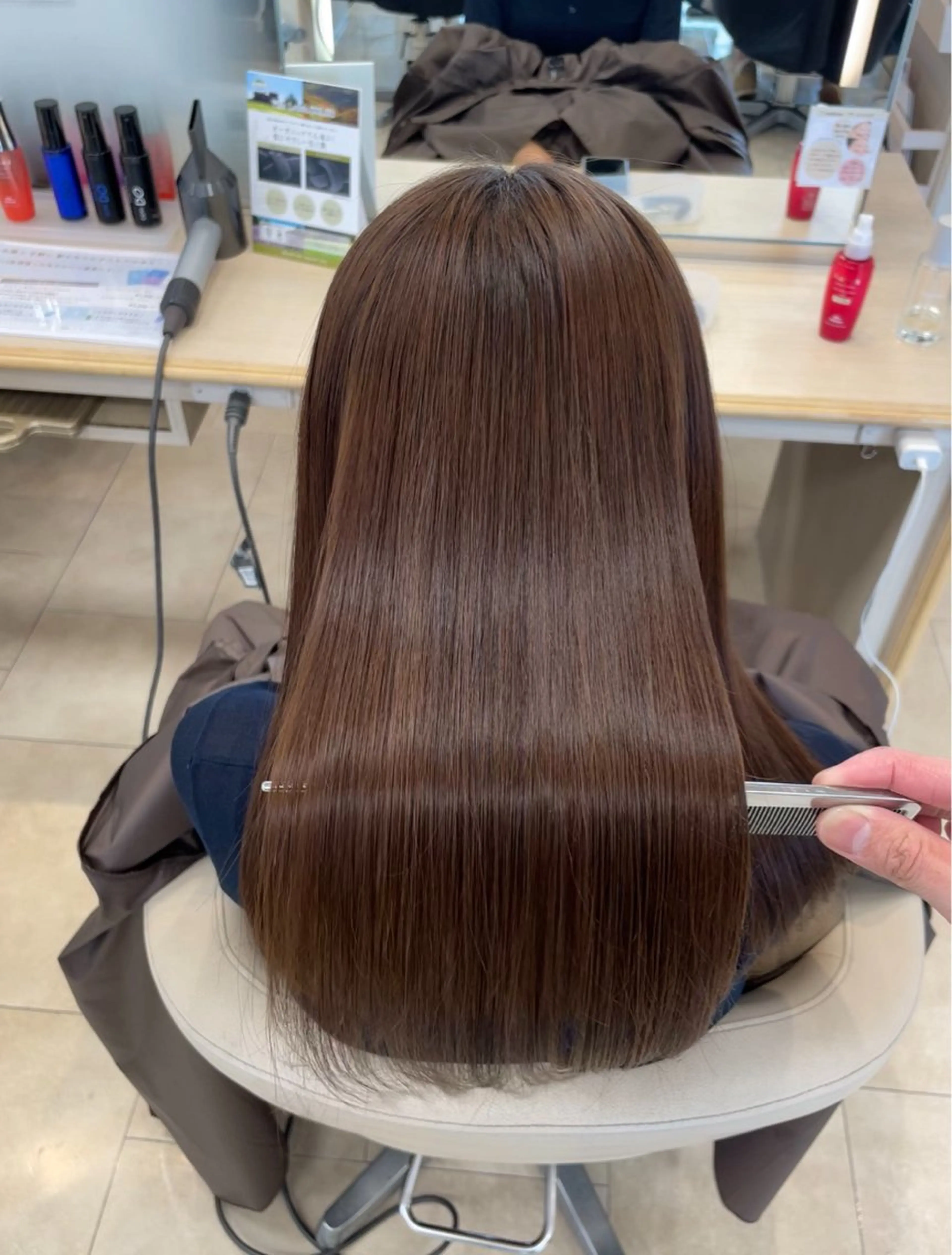 ロング シャドウパーマ／骨格 矯正カット　トモキのヘアスタイル