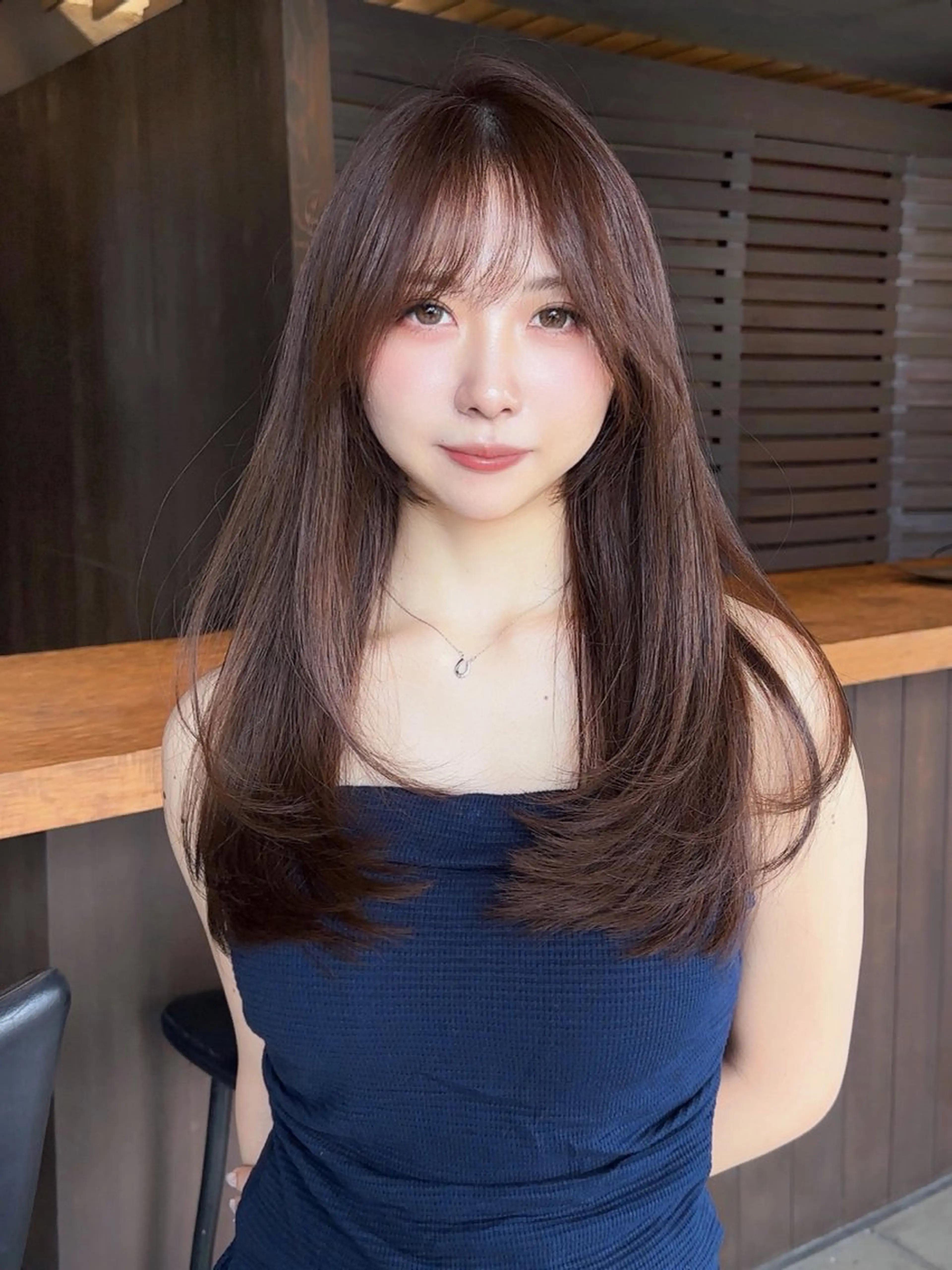 ロング カラー 韓国風ヘア レイヤーカット カット ヘアカラー トリートメント 韓国ヘア/レイヤー /大嶽佑馬のヘアスタイル