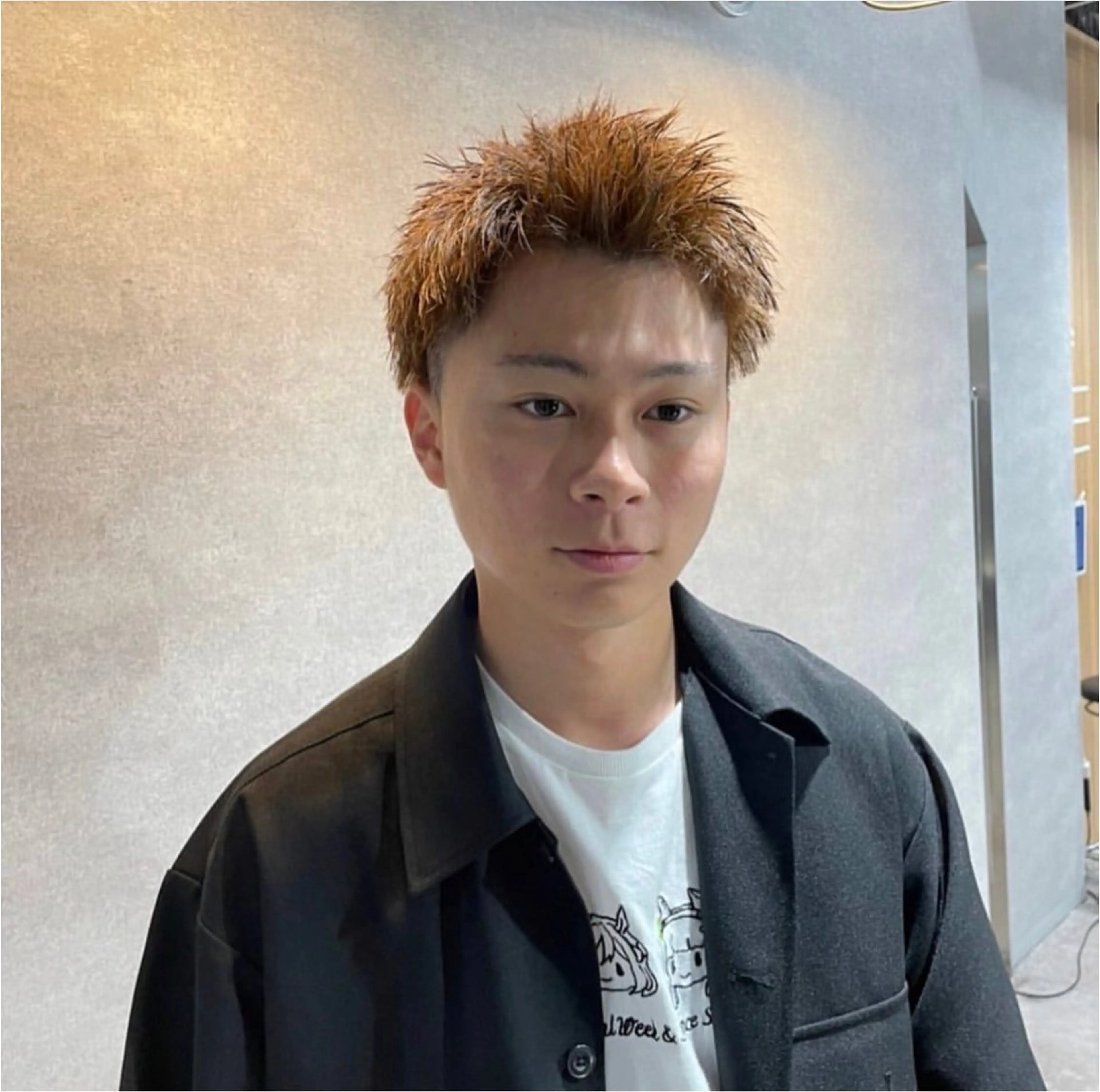 ショート カラー パーマ メンズ メンズパーマ スパイキーショート ショートヘア カット ヘッドスパ ヘアセット 🔥メンズ 特化🔥菊水皐暉🔥のヘアスタイル